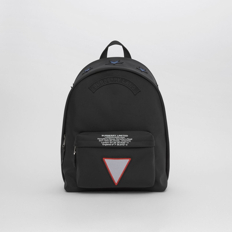 Badge Appliqué Nylon Backpack 1
