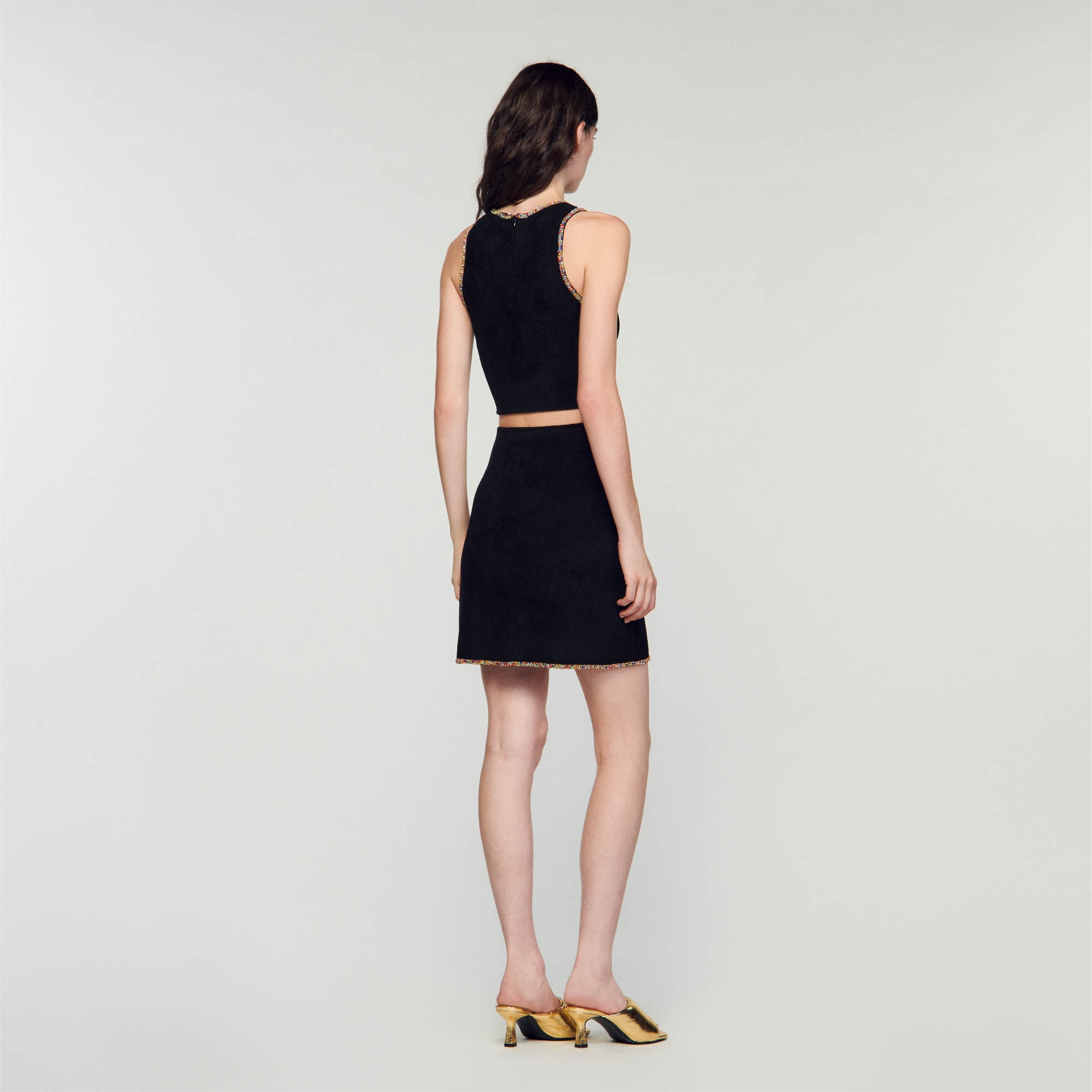 SHORT VELVET KNIT SKIRT - 6