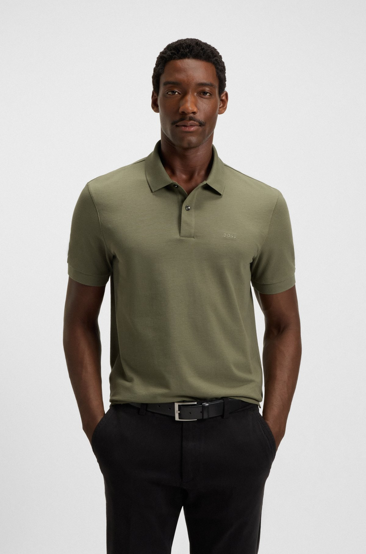 PALLAS POLO SHIRT IN COTTON PIQUÉ WITH LOGO DETAILS - 2