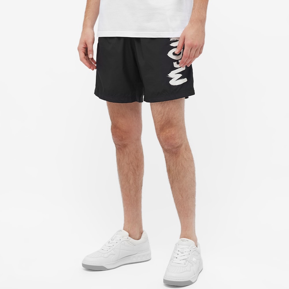 Alexander McQueen Graffiti Logo Swim Short - 4