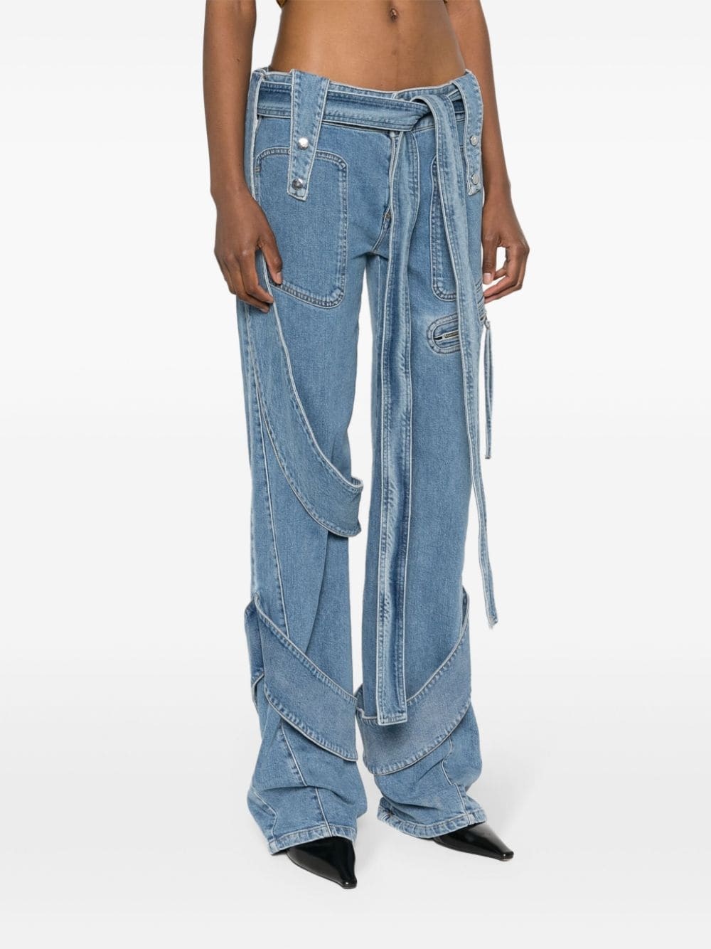 low-rise straight-leg jeans - 3