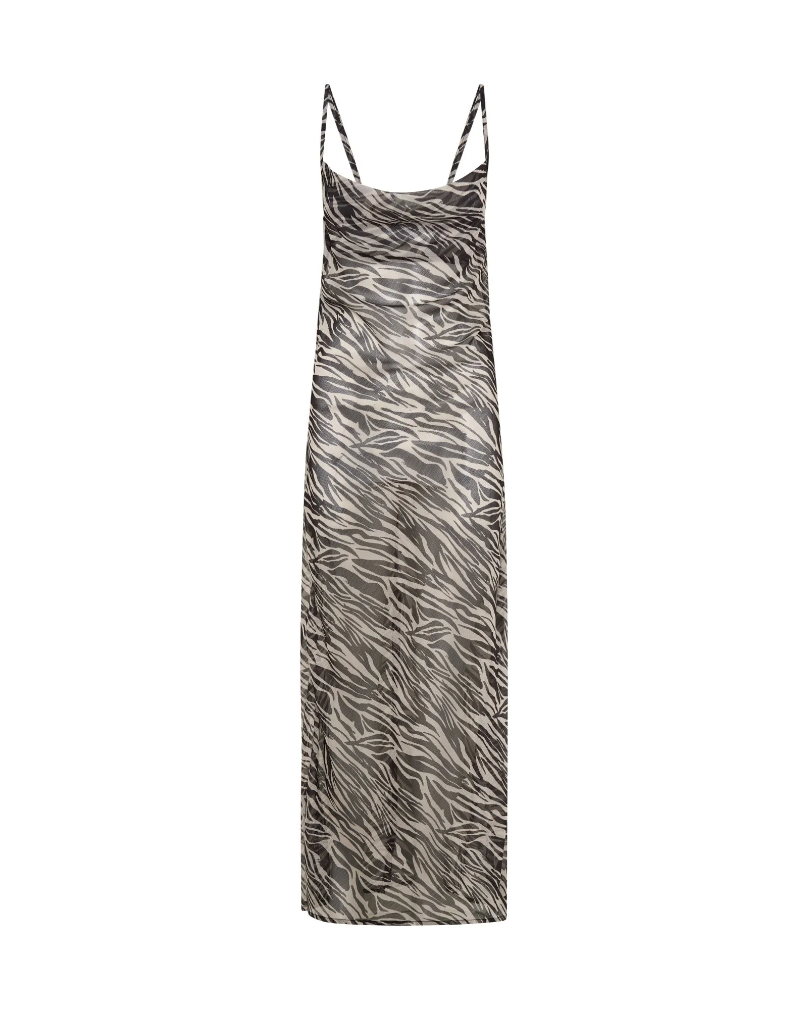 Jagger Maxi Slip Dress - Zebra Print - 1