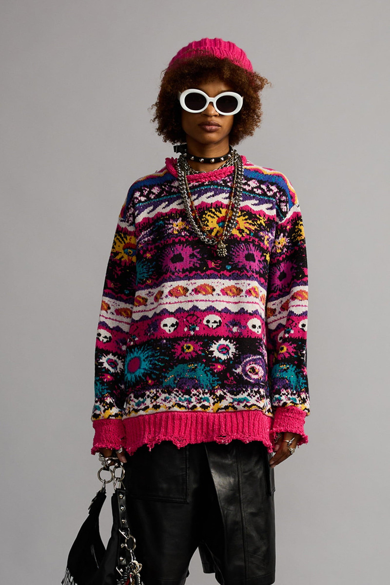 JACQUARD BOYFRIEND SWEATER 1