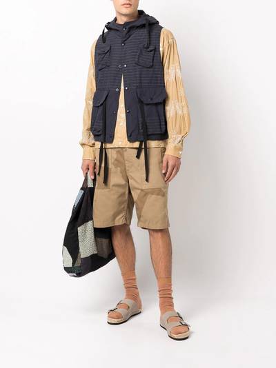 Engineered Garments Field stripe-detail gilet outlook