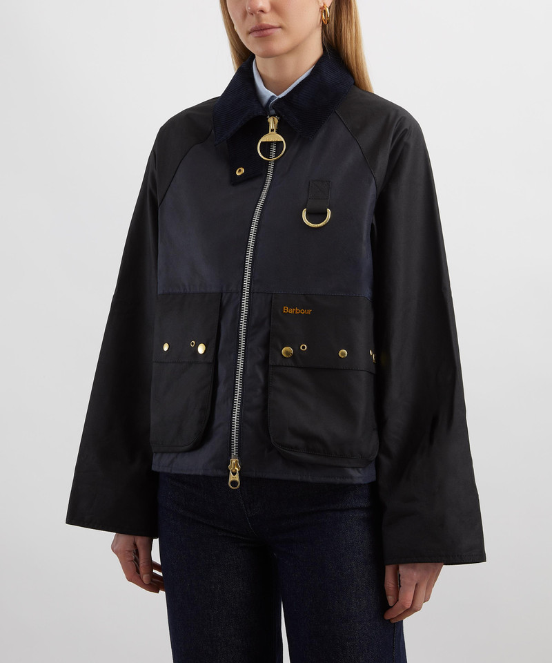 Barbour Royal Navy Keaton Waxed Jacket outlook
