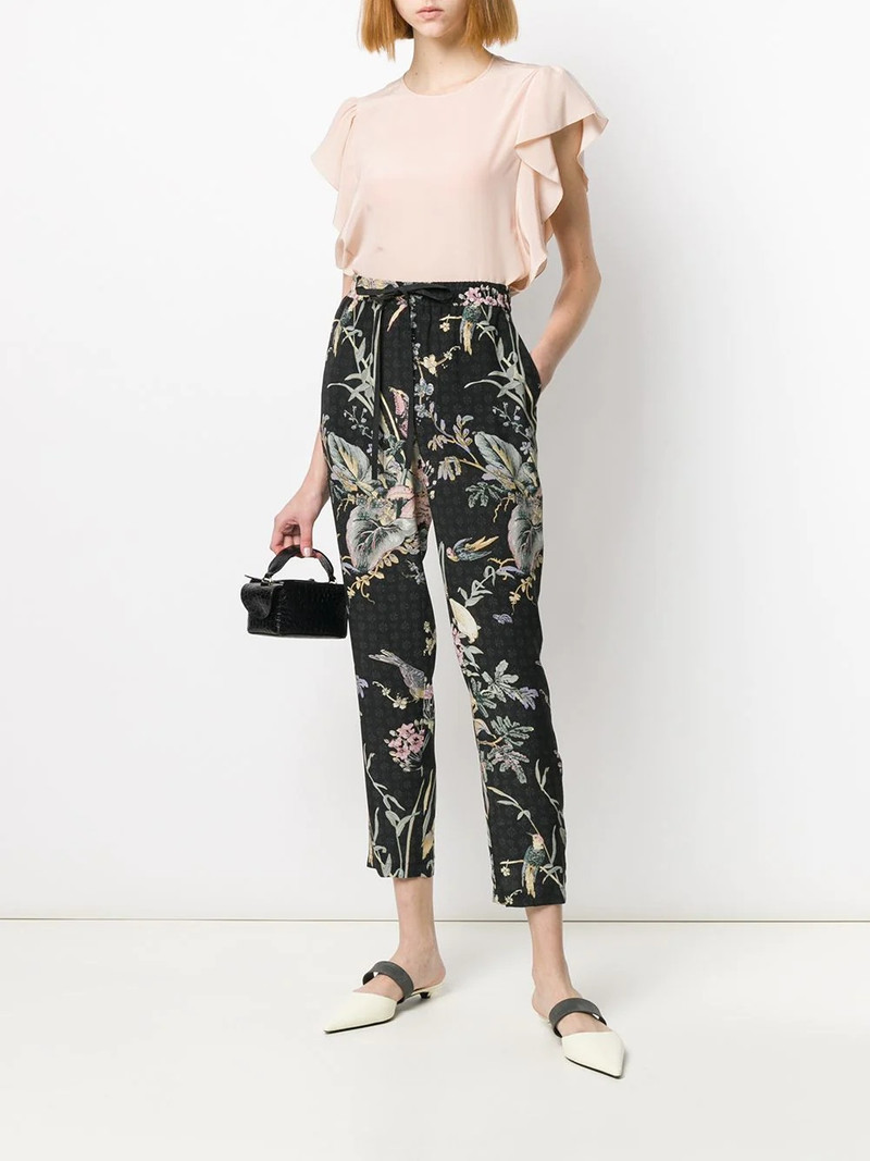 REDValentino floral-print trousers outlook