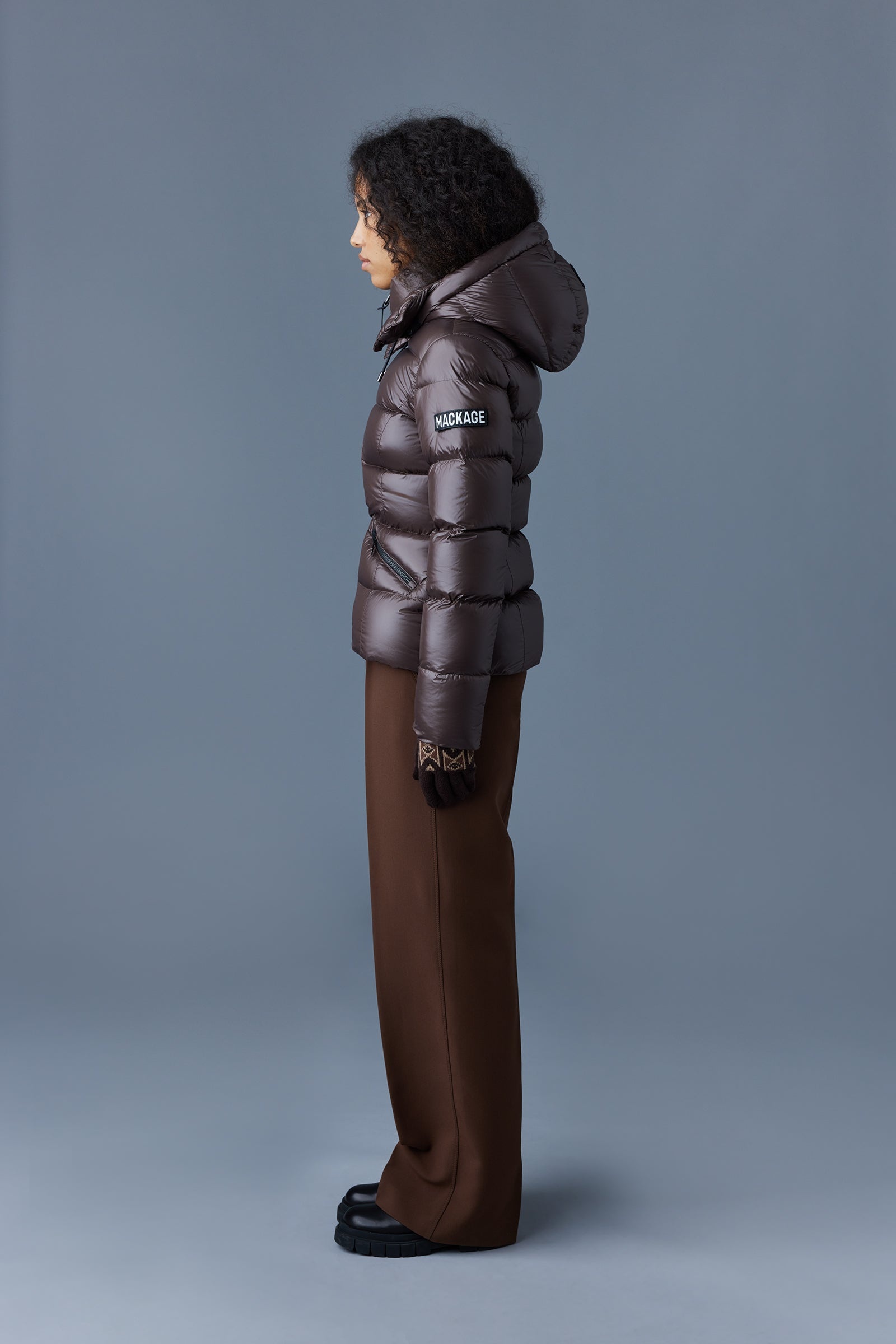 MADALYN lustrous light down jacket with hood for ladies - 3