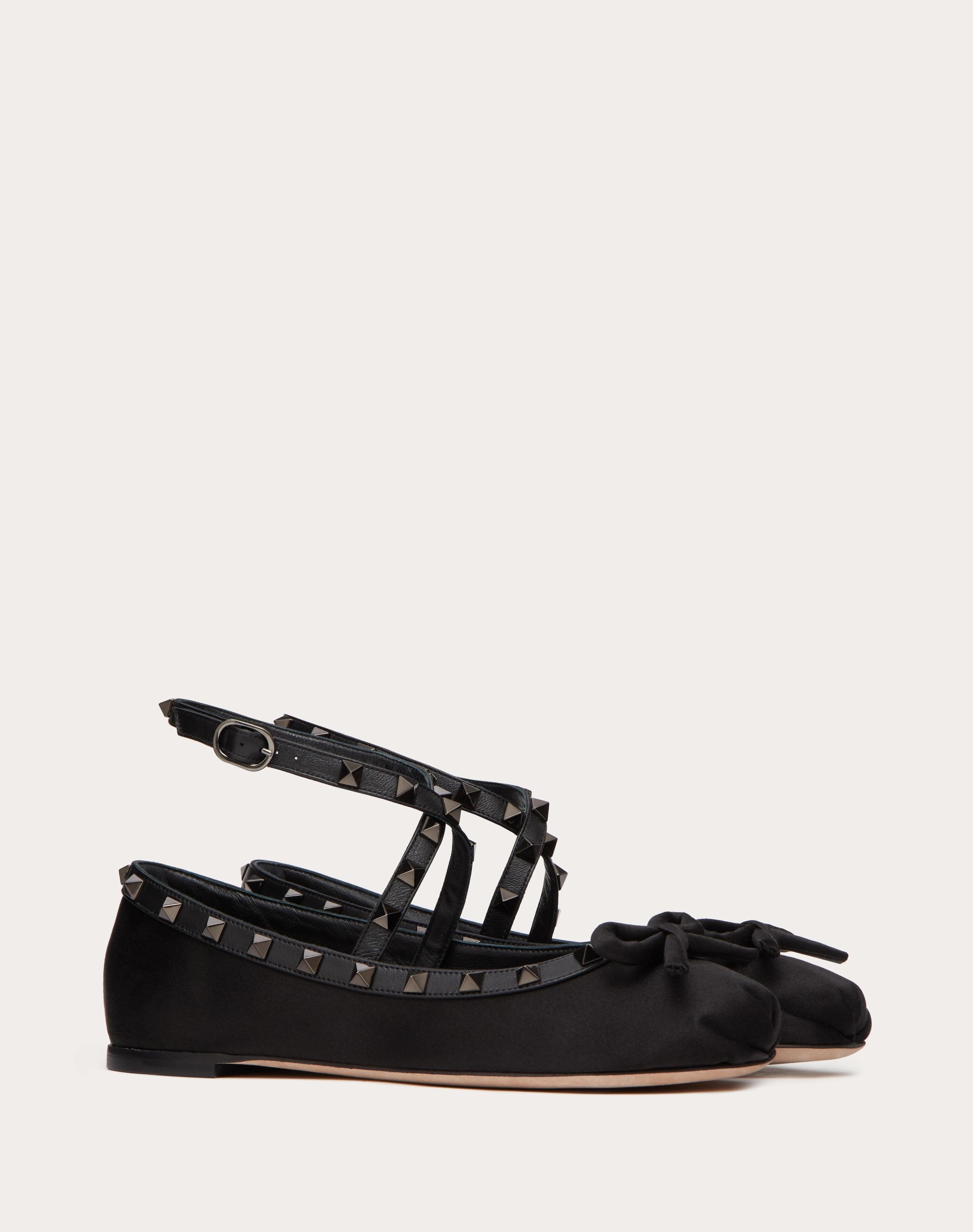 ROCKSTUD SATIN BALLERINA WITH TONE-ON-TONE STUDS - 2