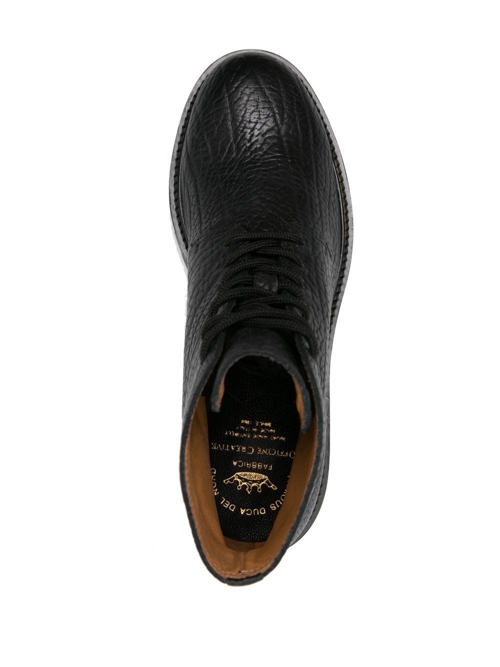 grained leather ankle boots - 4