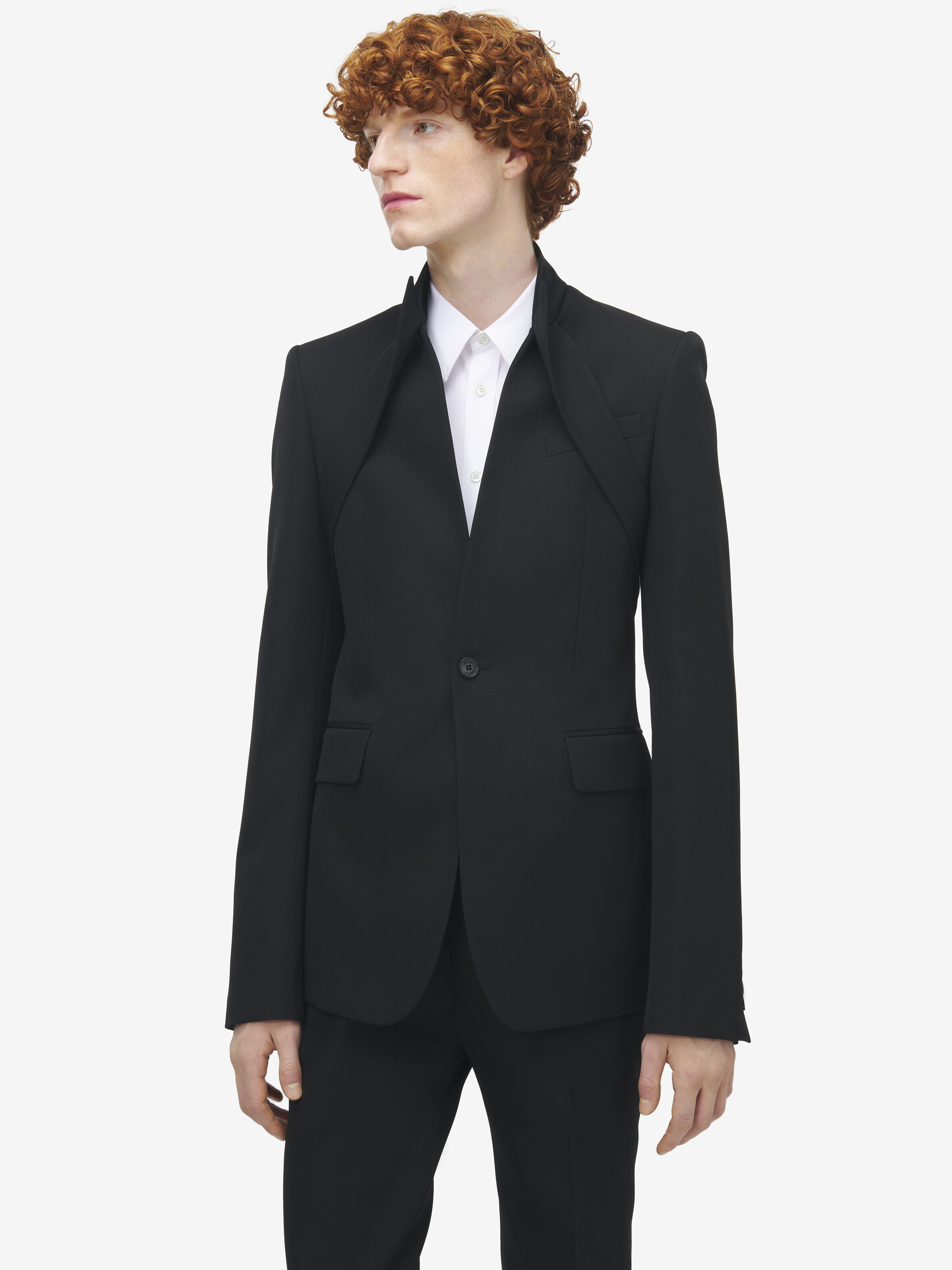 Reverse Lapel Single-breasted Jacket - 2