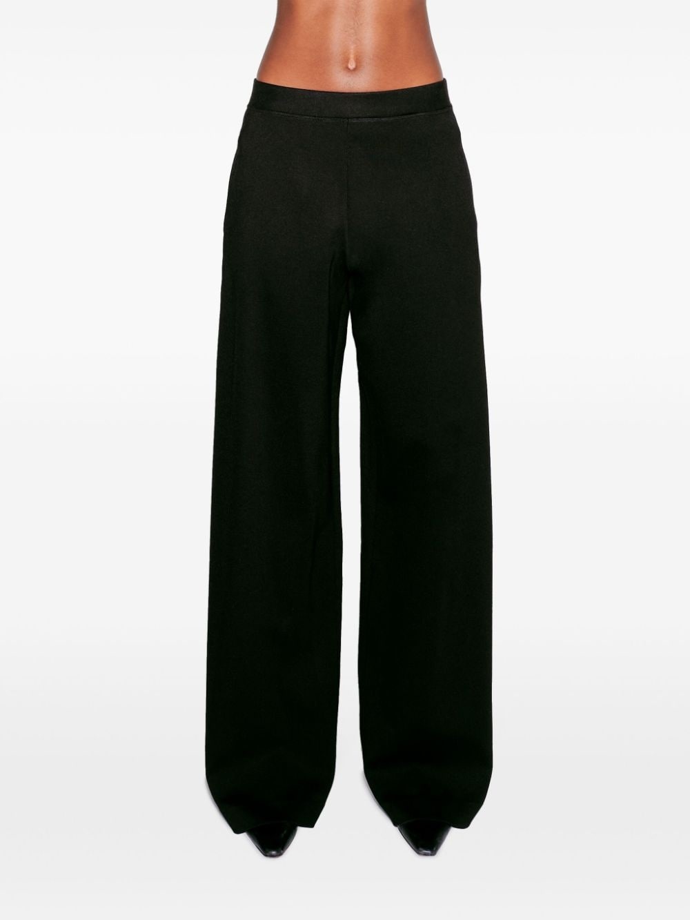 stretch-cotton straight-leg trousers - 5