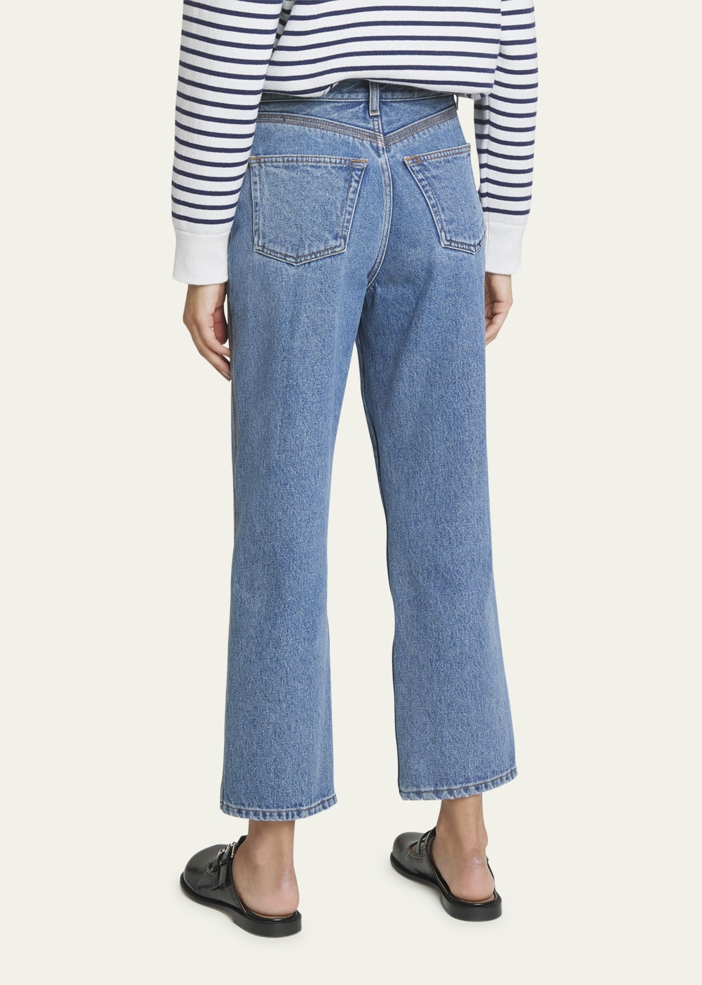 Cropped Jeans with Anagram Knee Detail - 3