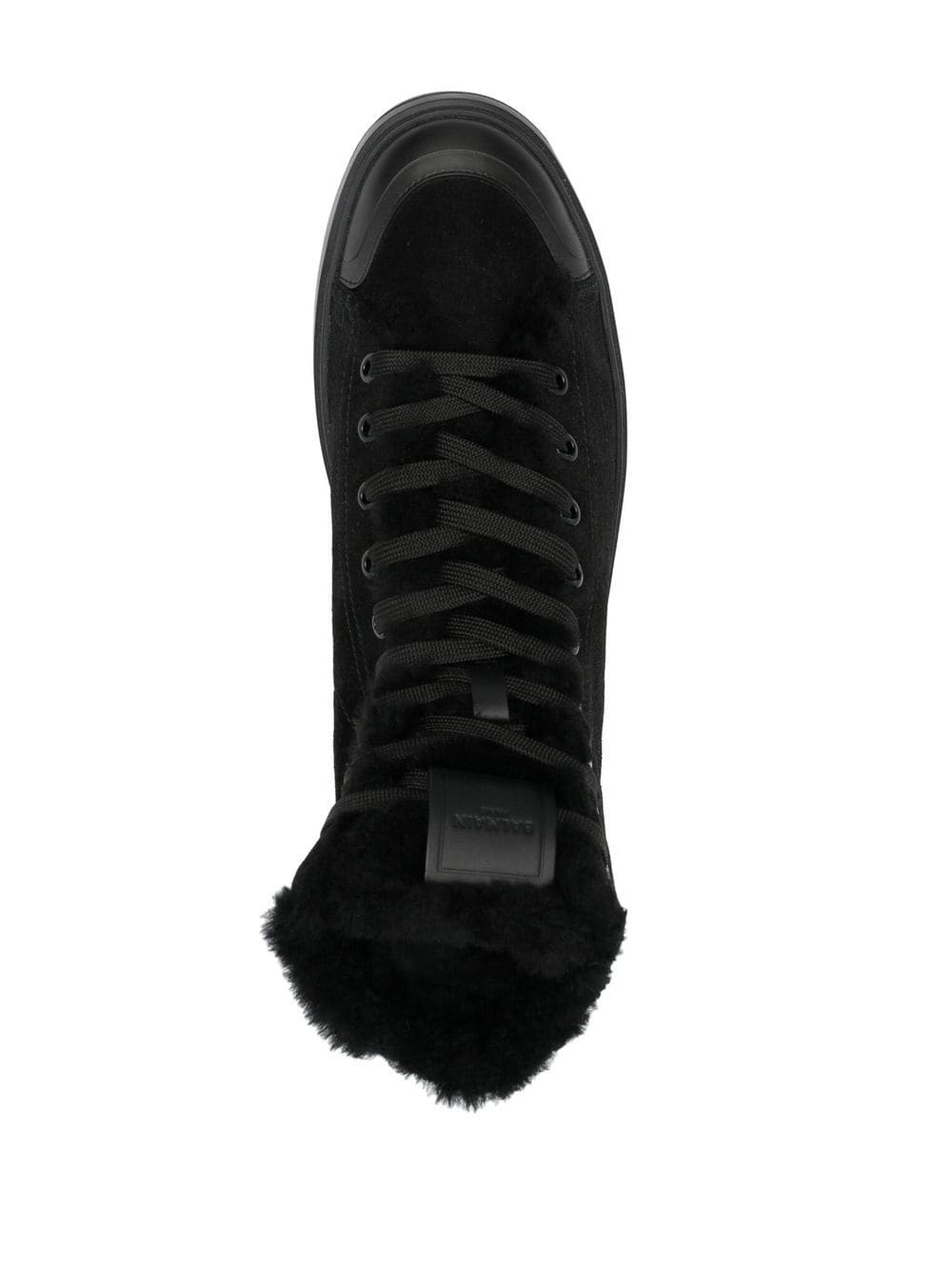 high-top suede sneakers - 4