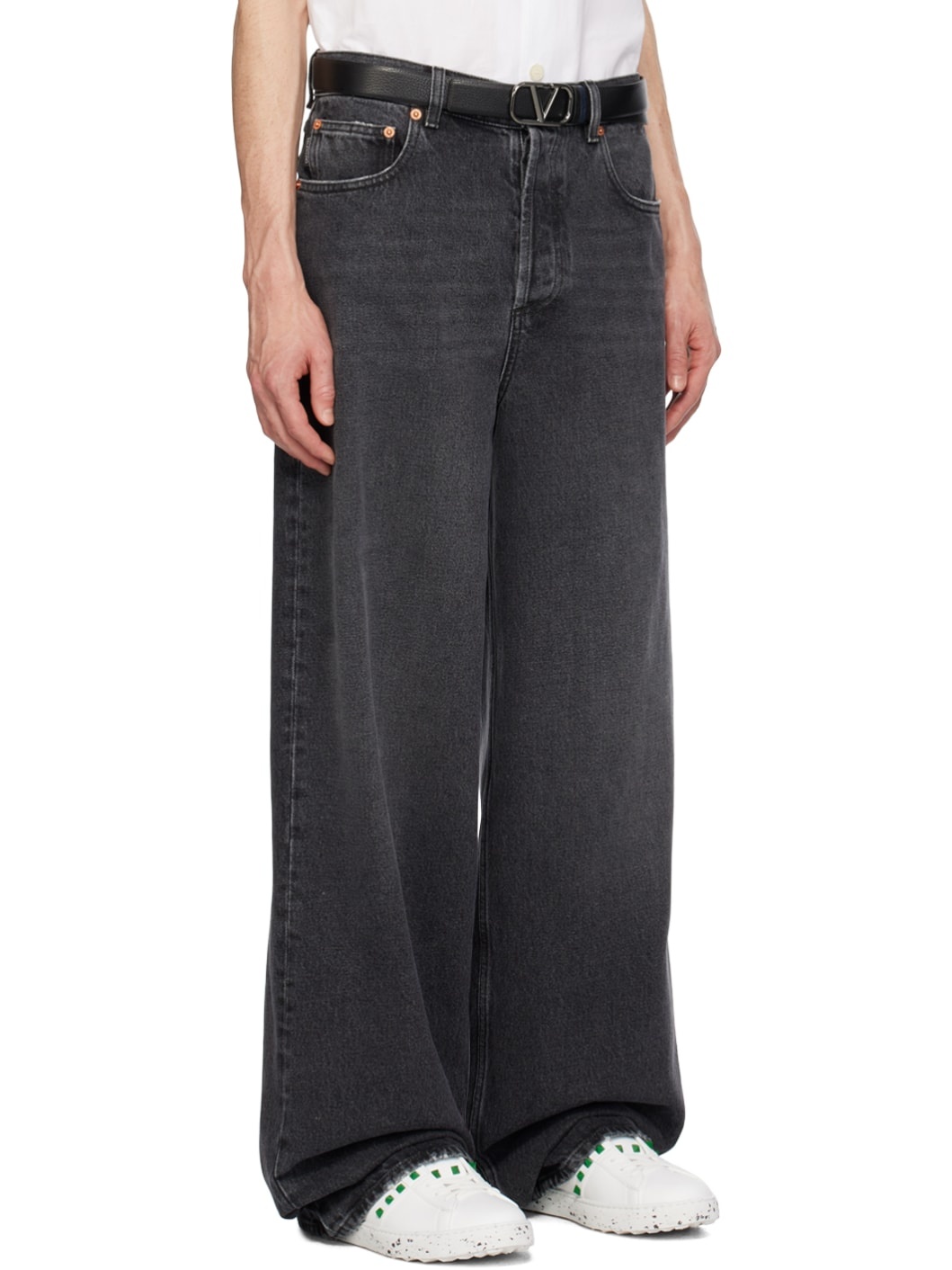 Black Creased Jeans - 2
