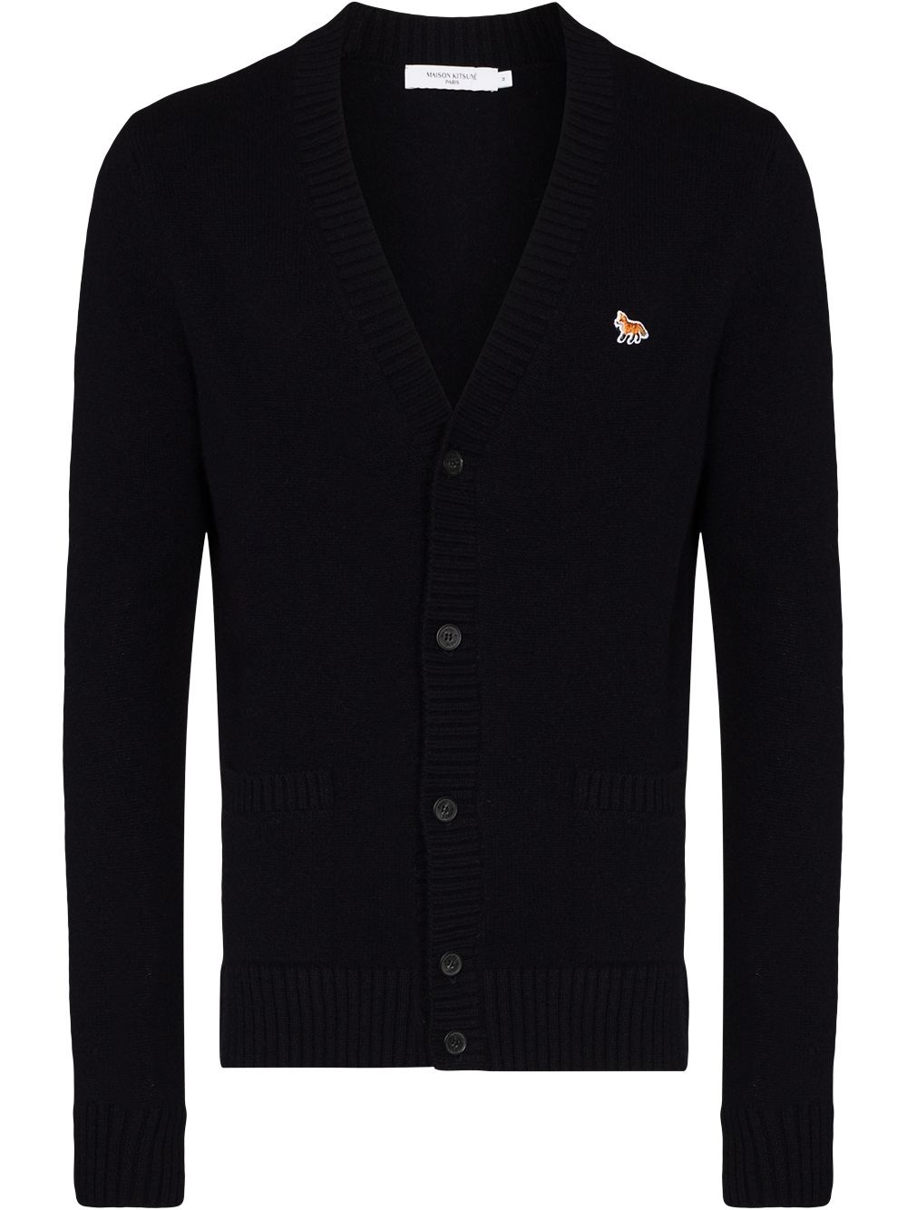 MAISON KITSUNE Men Baby Fox Patch Cosy Cardigan - 5