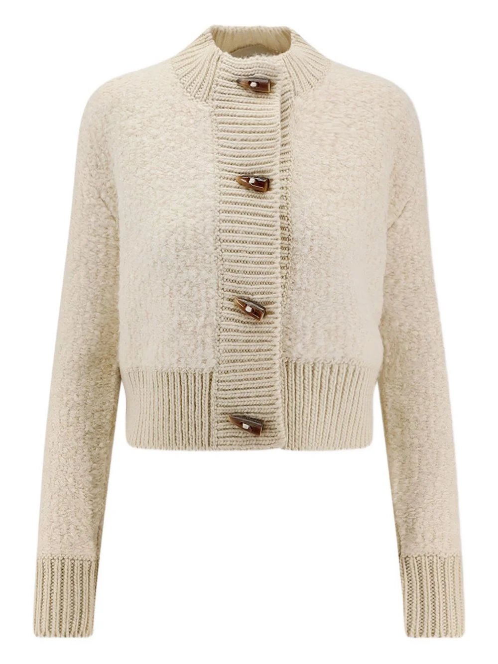 button-up knitted cardigan - 1