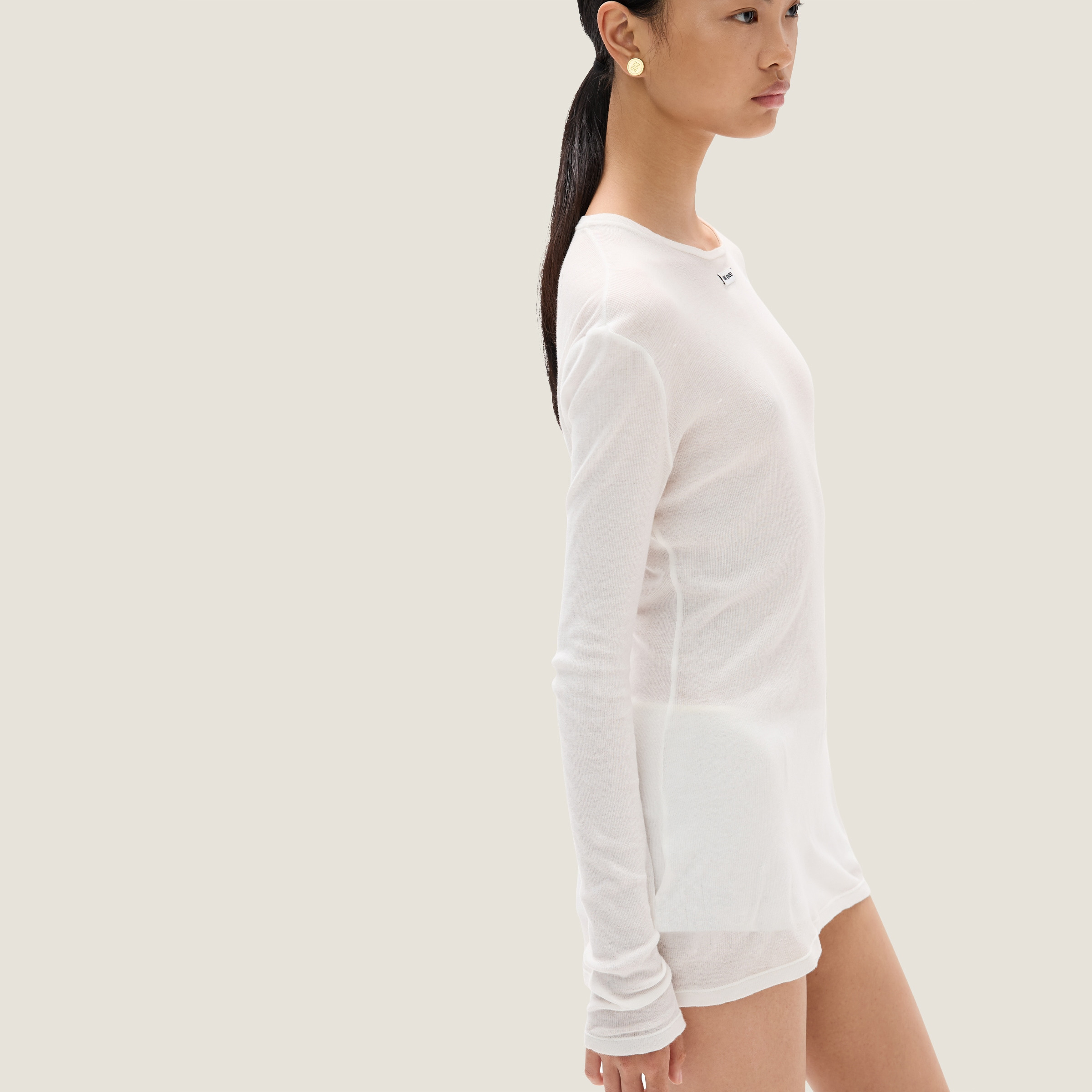 Ribbed knit jersey dress - 5