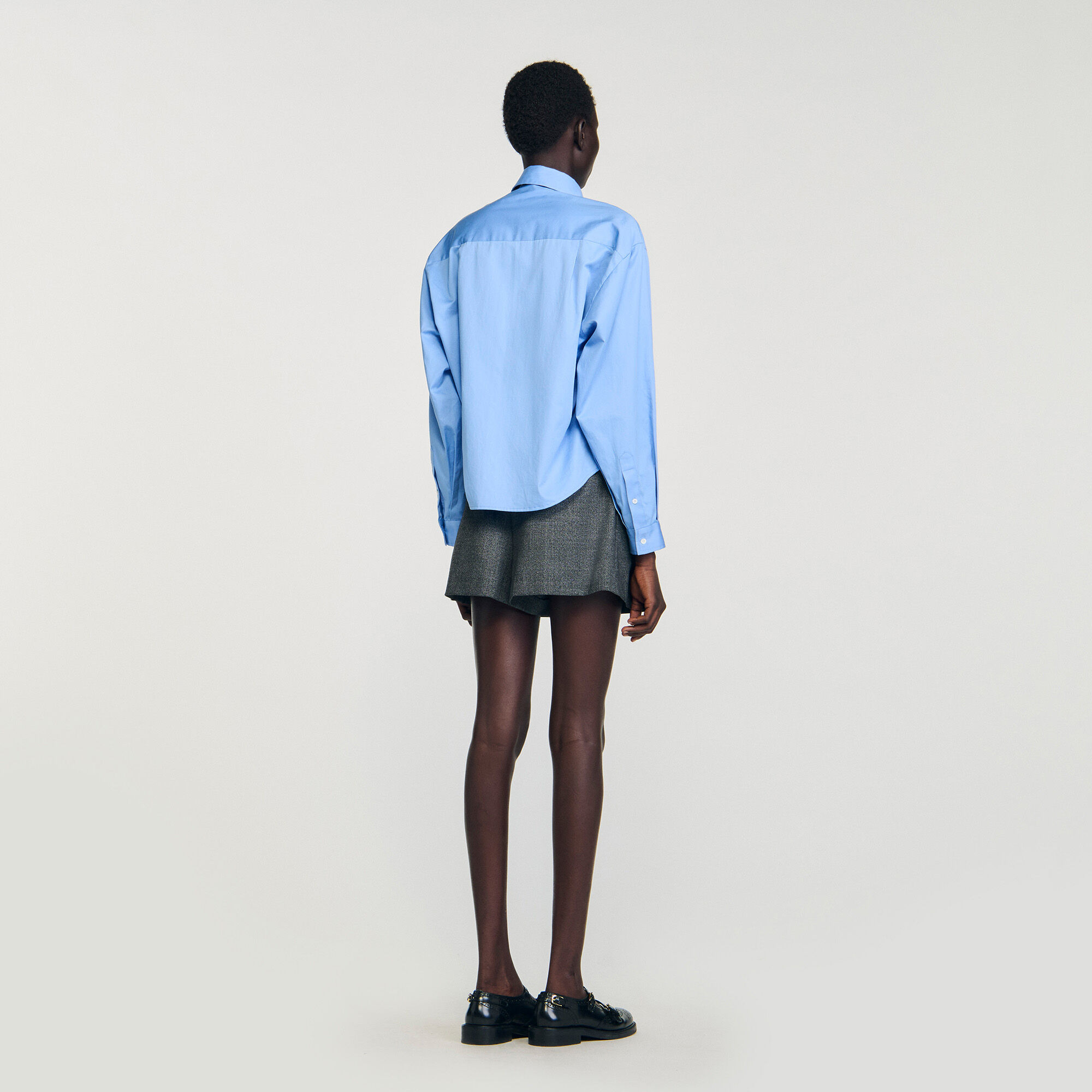 CROPPED SHIRT WITH DETACHABLE TIE - 5