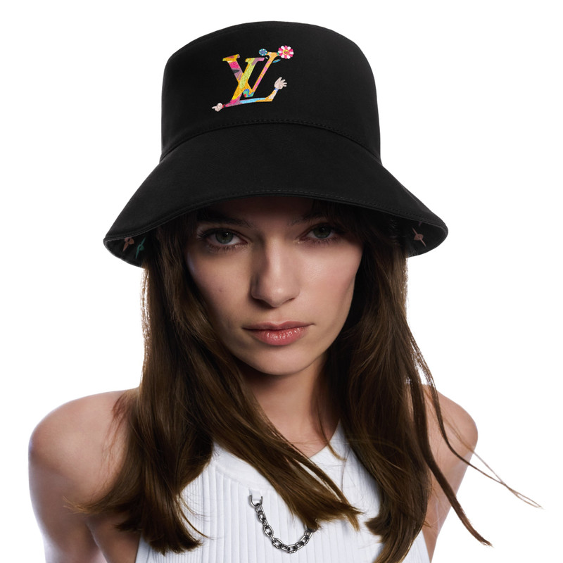 LV x TM Reversible Superflat Bucket Hat 3