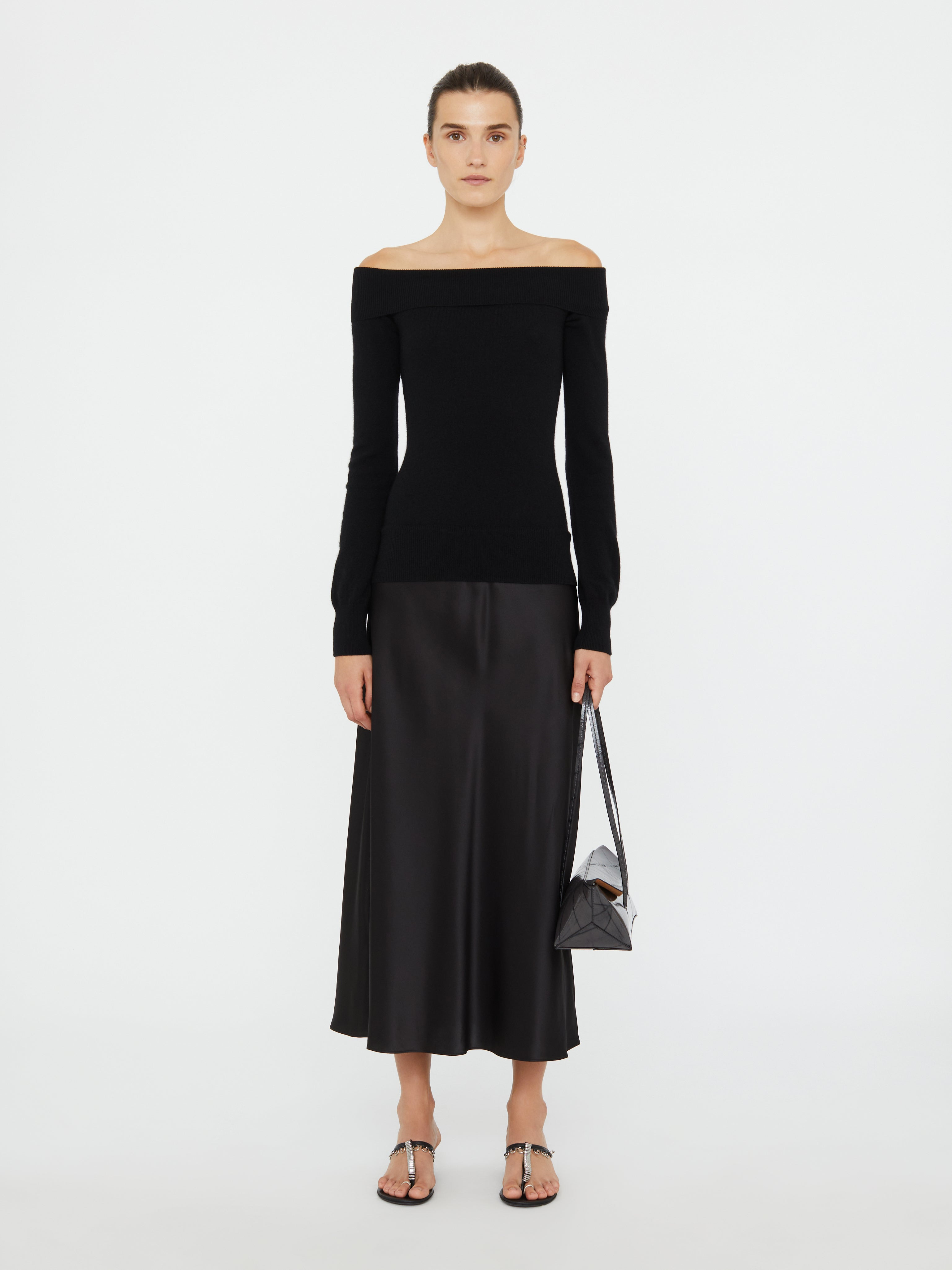 Shoulderless Cashmere Monument Dress - 2