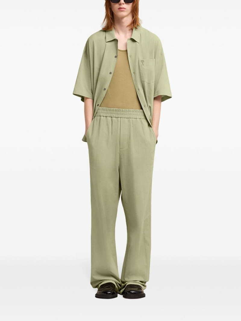 AMI Paris Ami de Coeur-plaque cotton trousers outlook