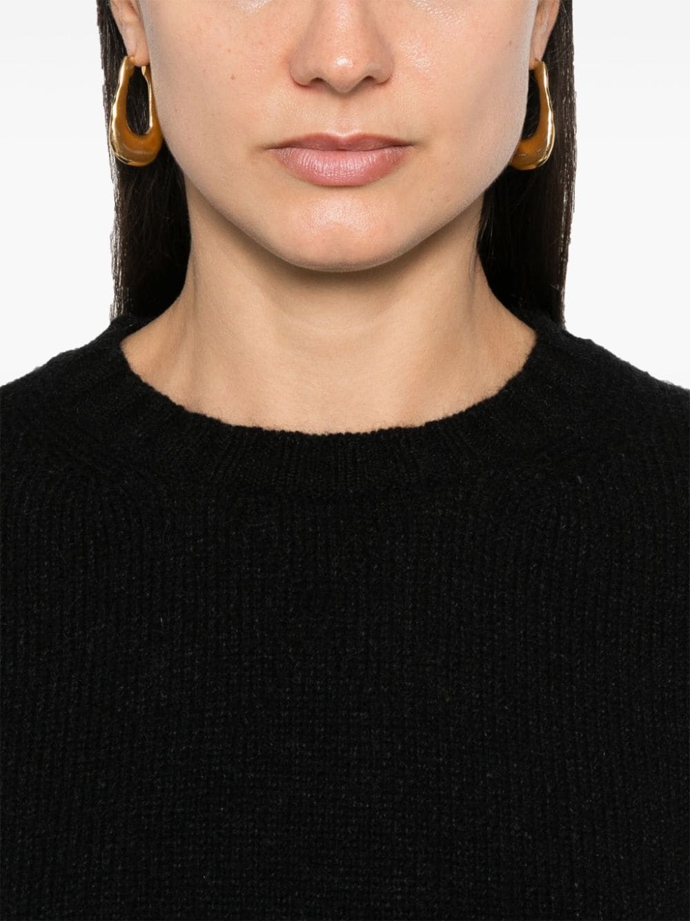 ribbed-trim sweater - 5