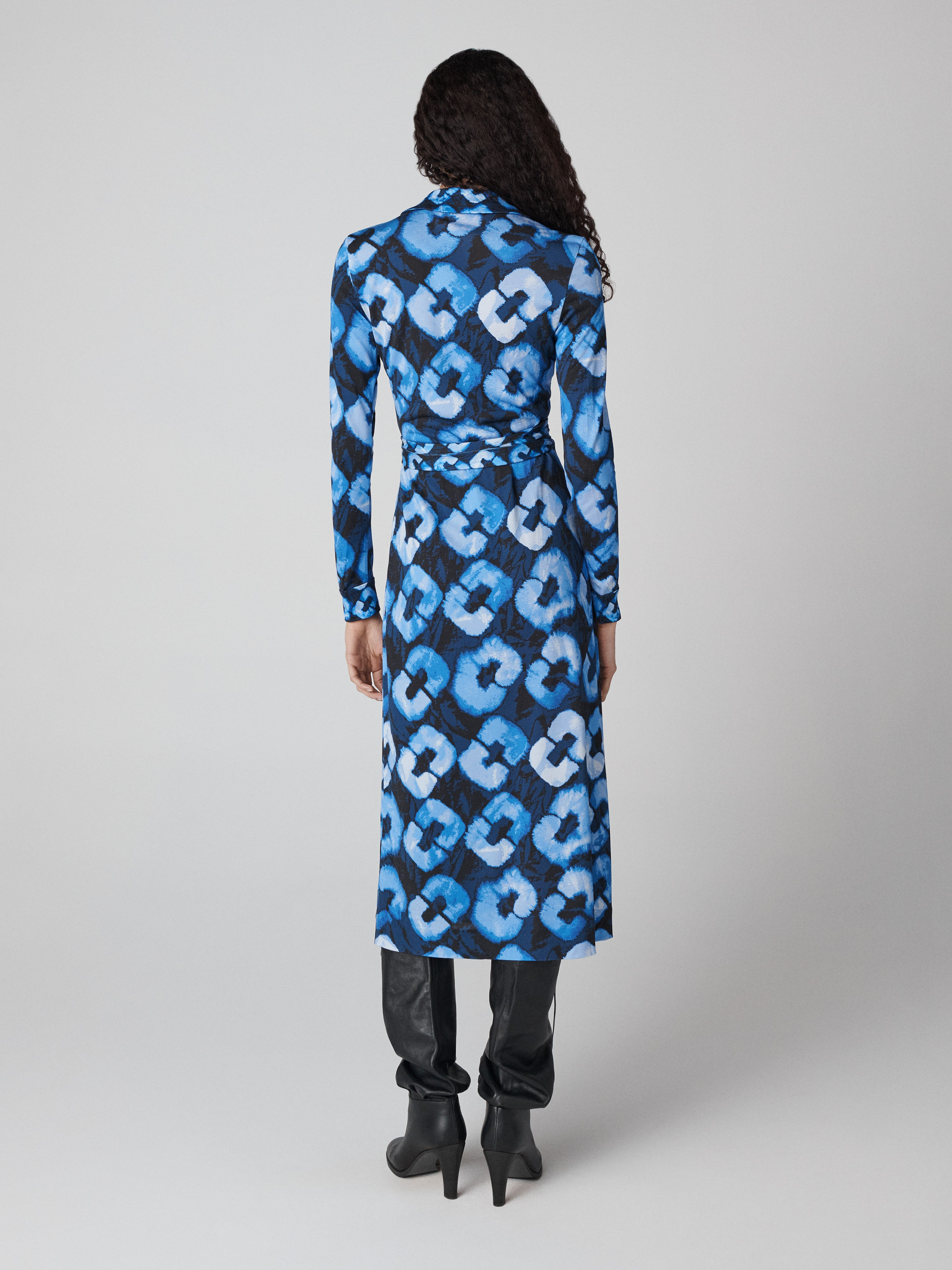 Abigail Silk Jersey Midi Wrap Dress - 2