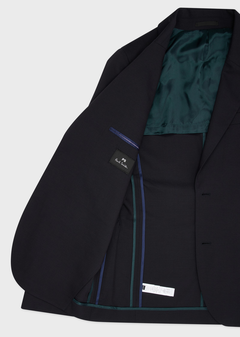 Navy Wool and Cotton-Blend Buggy-Lined Blazer 4