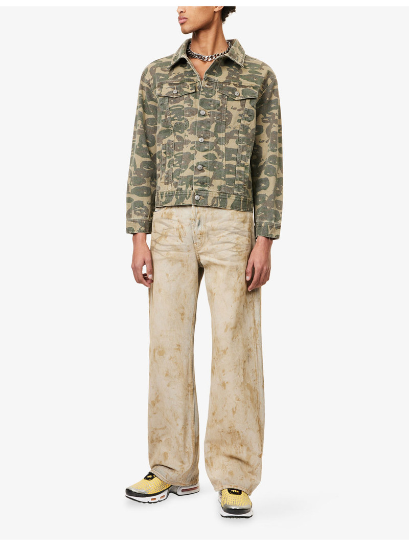 KidSuper Camouflage-Print Cotton Denim Jacket outlook