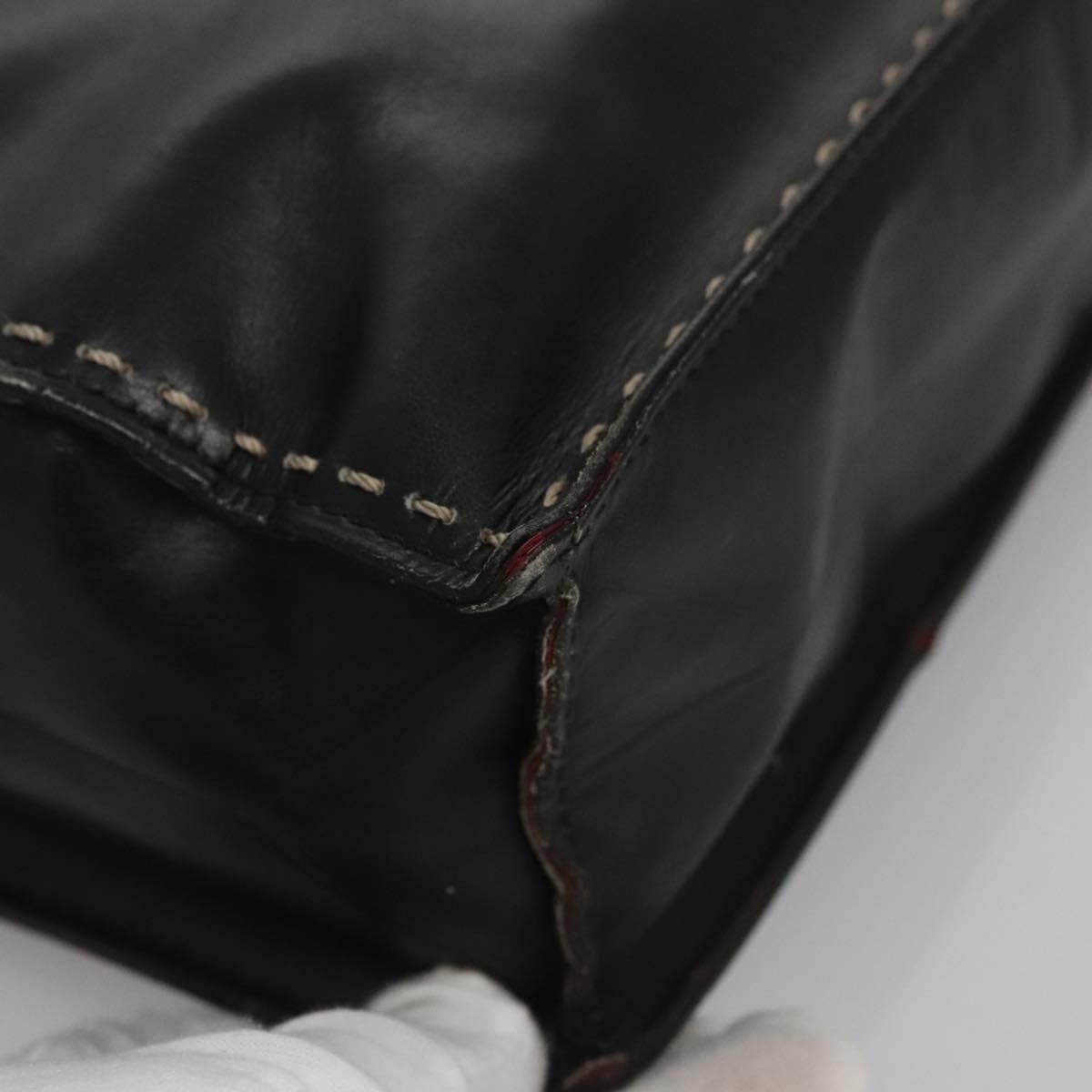 CELINE Hand Bag Leather Black - 9