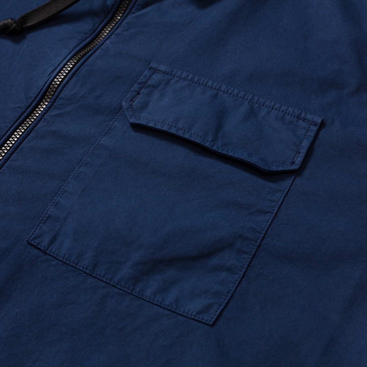 Organic Gabardine Zipped Overshirt - 4