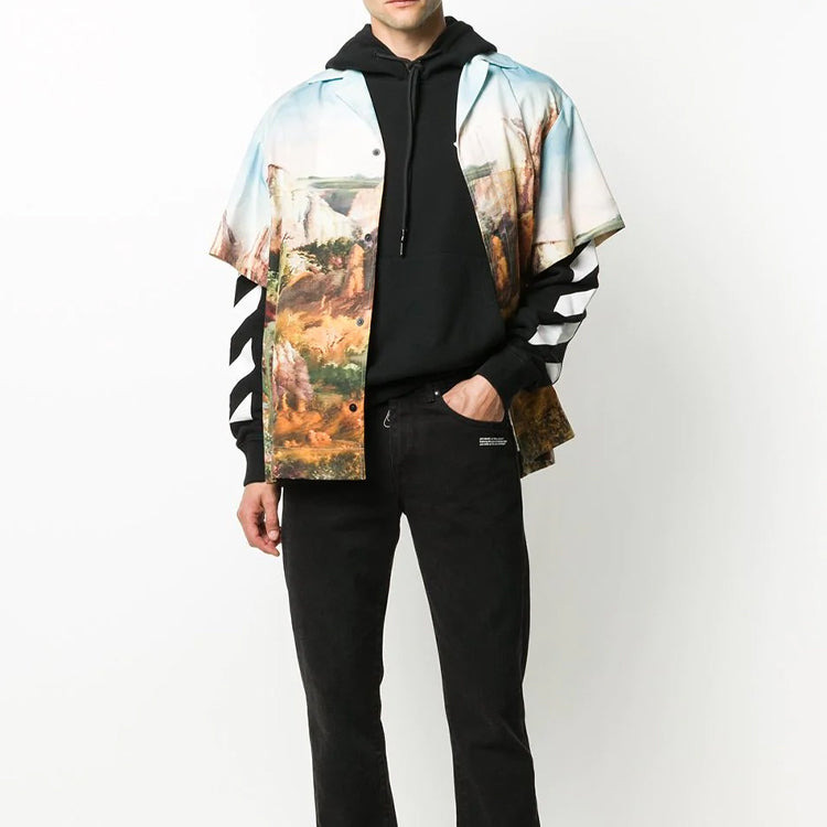 Off-White Diagonal Stripes Mens Logo Long Sleeve Sweater OMBB034F20FLE0091001 - 5