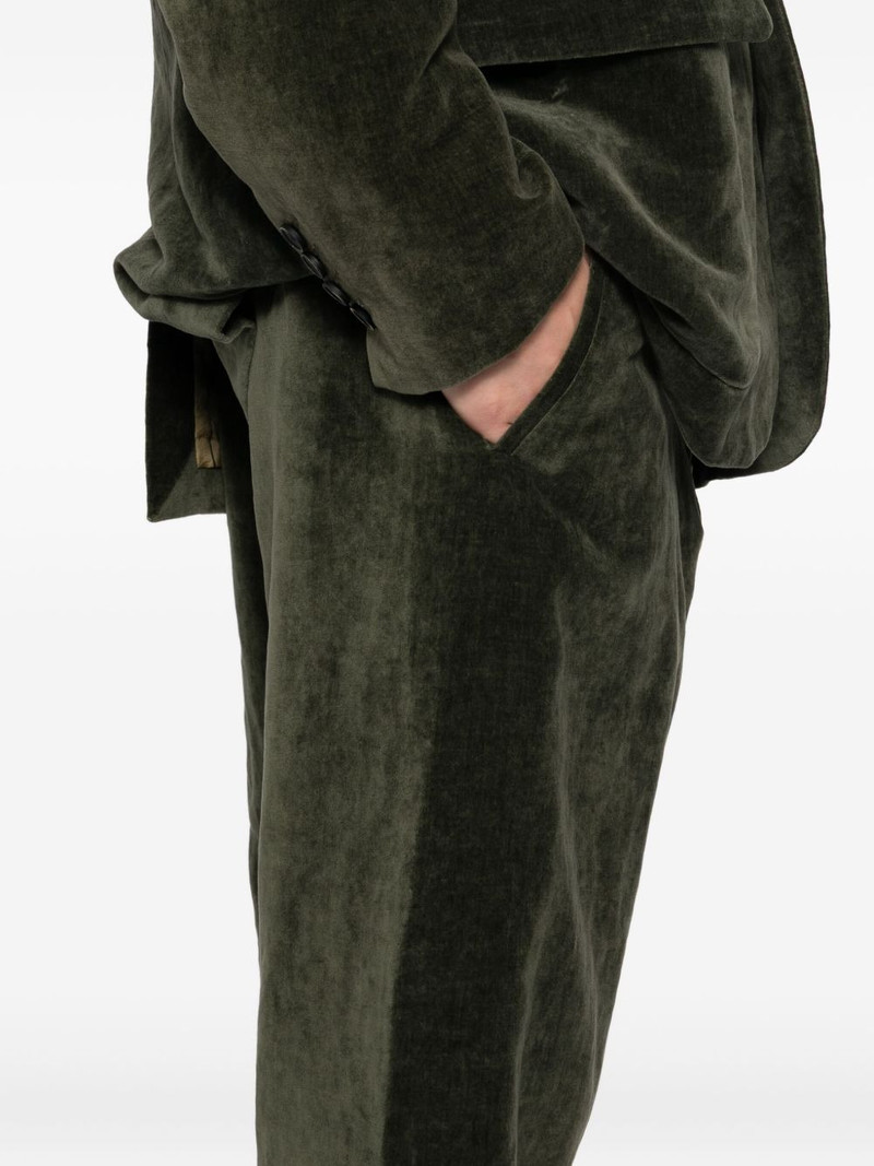 velvet drop-crotch trousers 5
