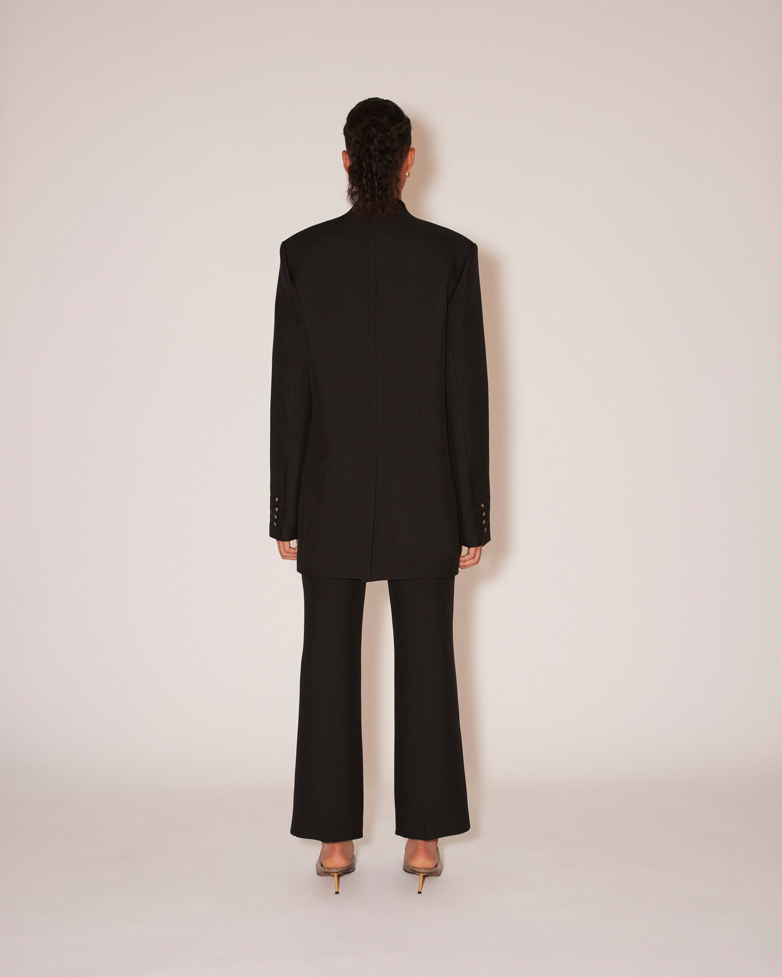 ZOEY - Double suiting pleated pants - Black - 4