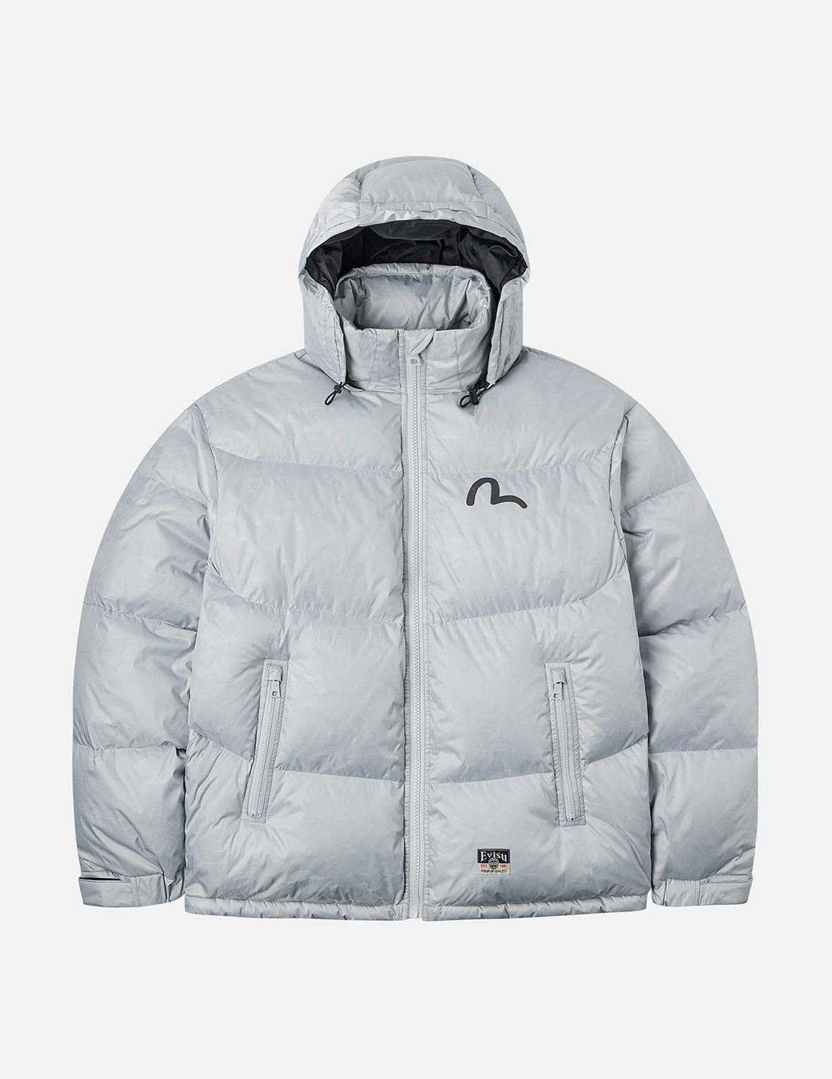Allover Seagull Crane Jacquard Regular Fit Down Jacket - 3