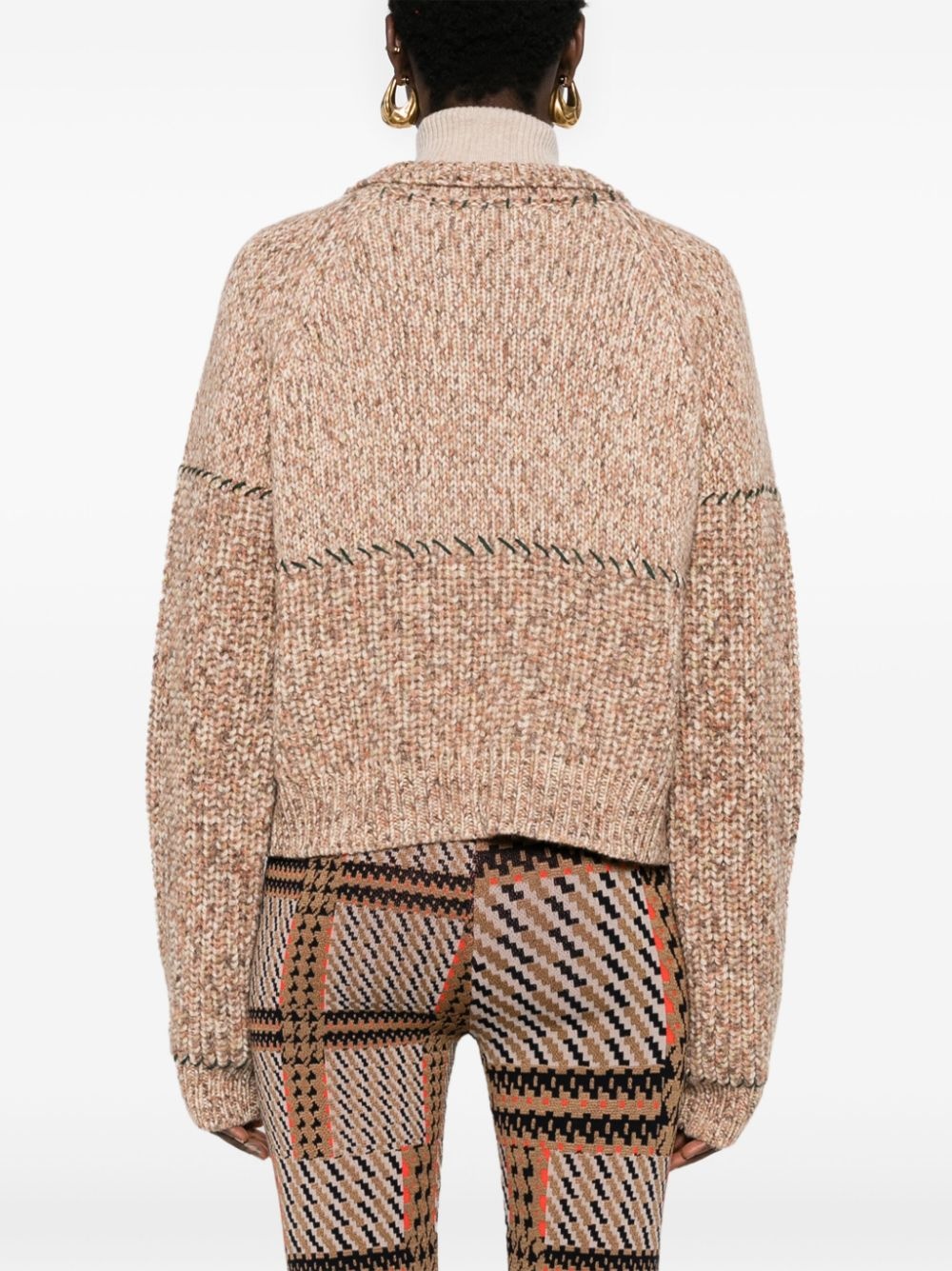 Stitch mélange cardigan - 4