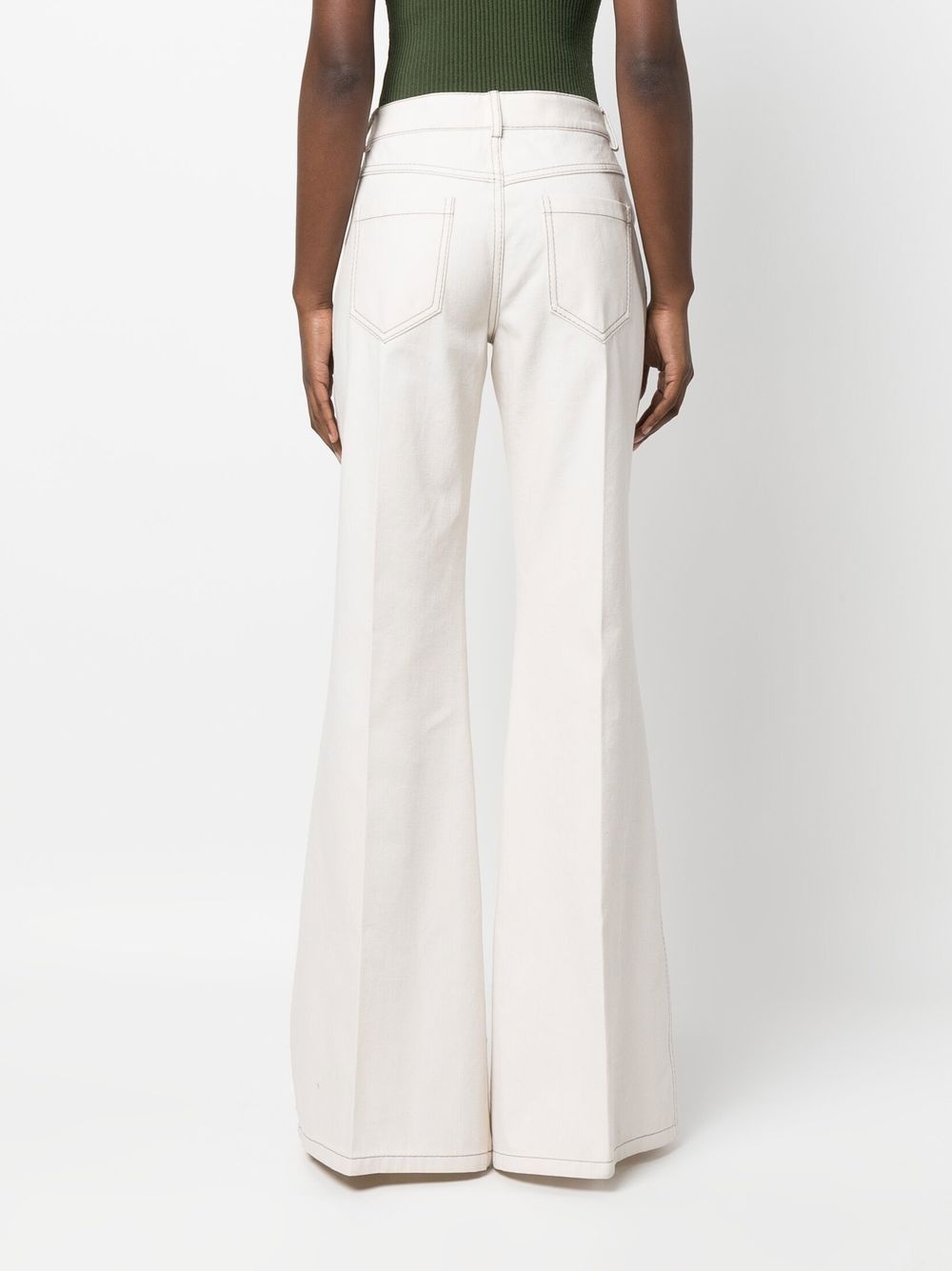 wide-leg flared trousers - 4