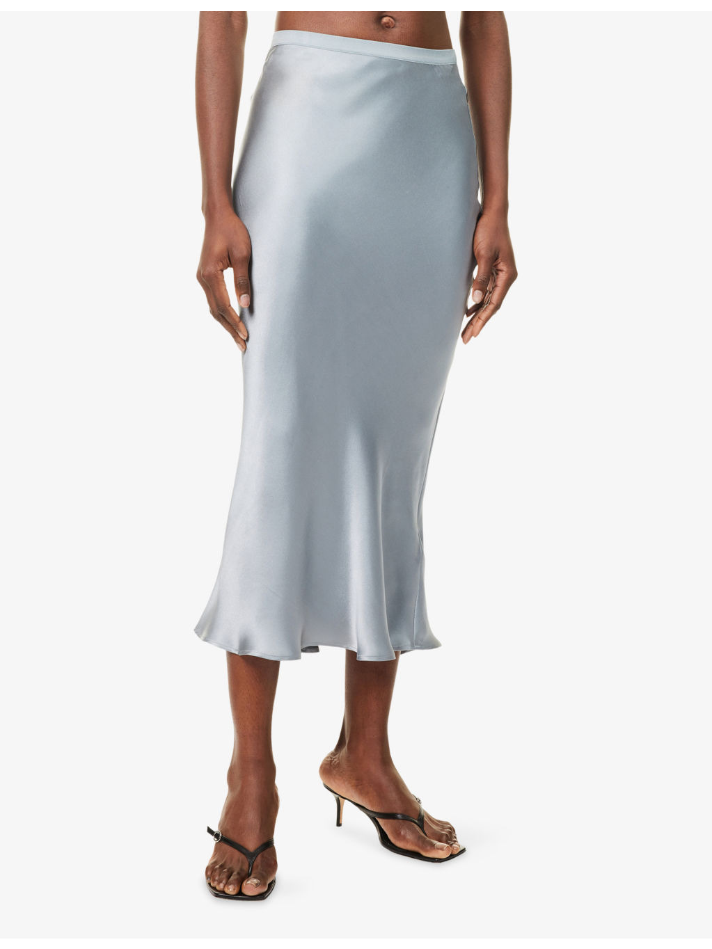 Bar Slim-Fit Silk Midi Skirt - 3