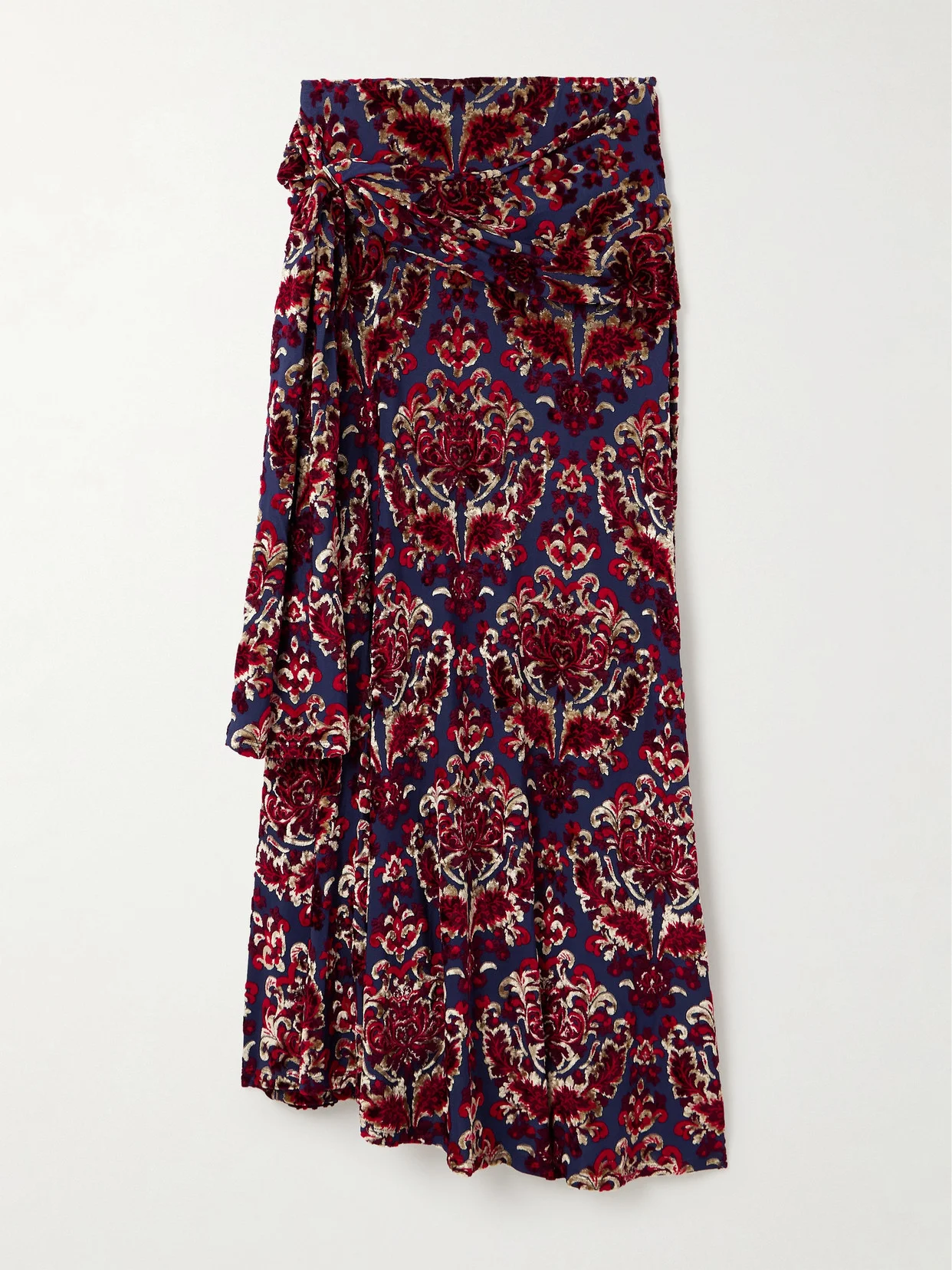 Devoré-velvet Maxi Skirt - 1