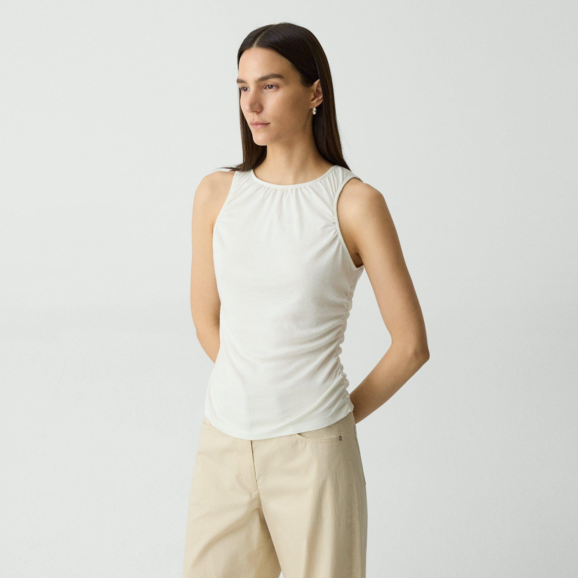Shirred Top in Soft Rib - 3