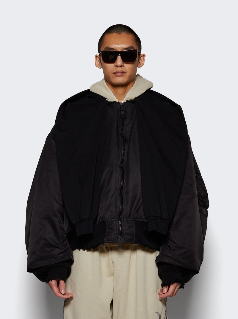BALENCIAGA Icognito Bomber Jacket Black outlook