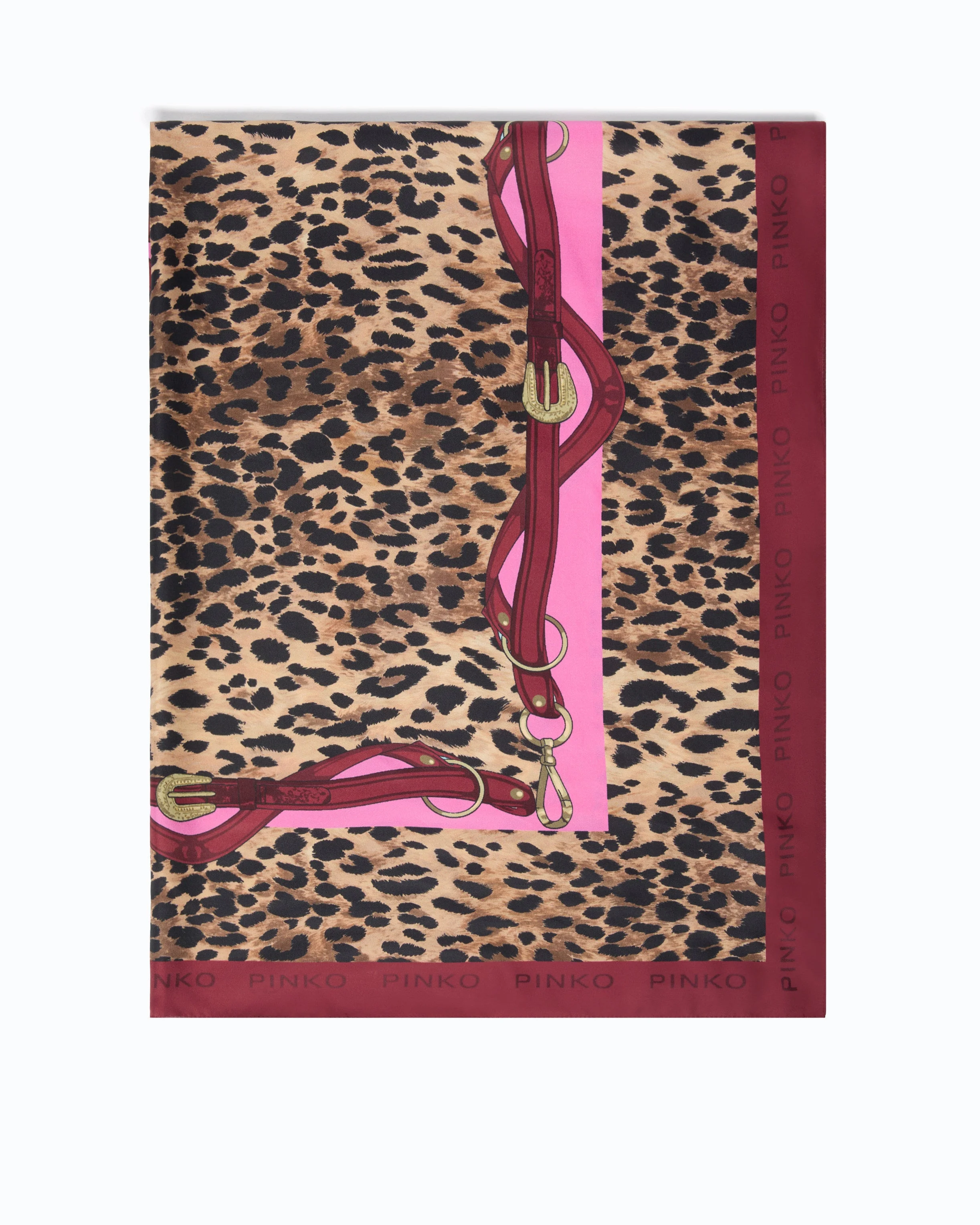 SCARF WITH SPOTTED PRINT - 1