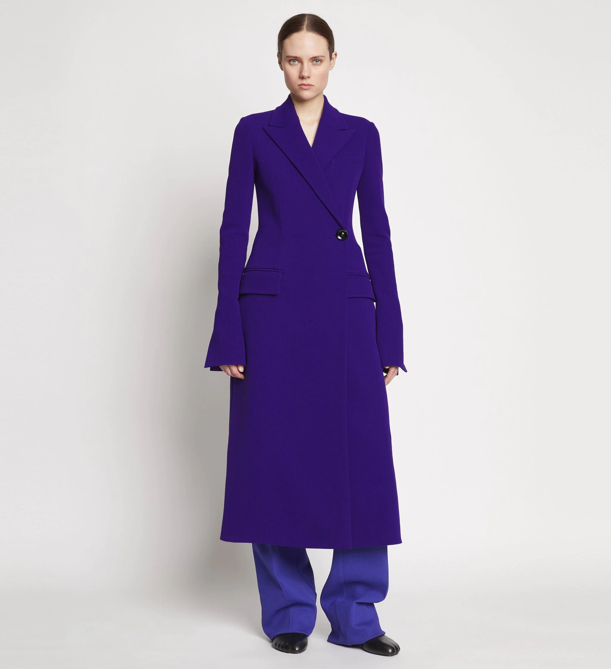 Bi-Stretch Crepe Wrap Coat - 2