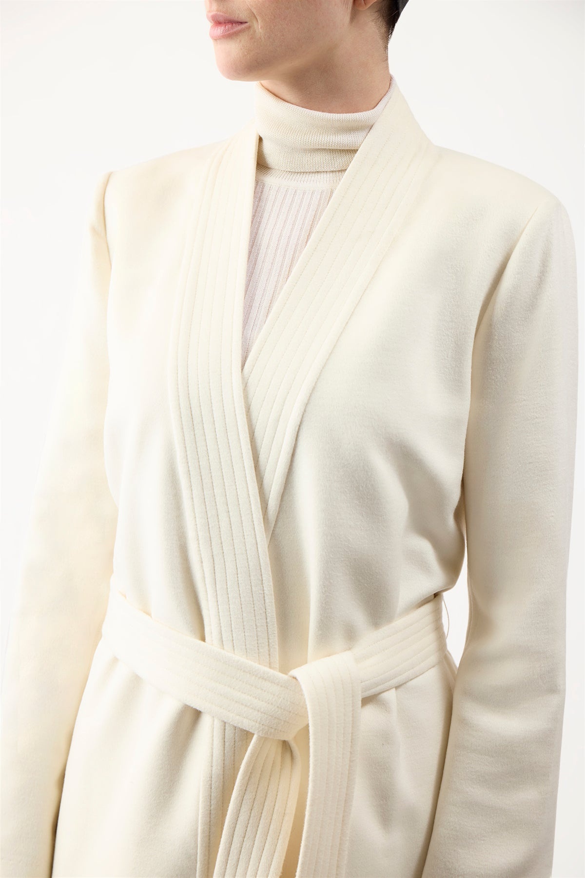 Devon Coat in Winter Silk - 5