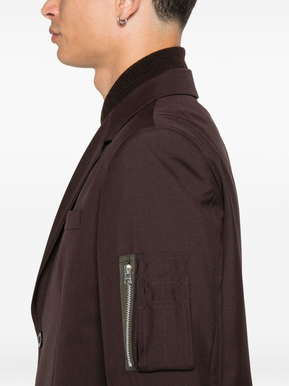 zip-detail blazer - 5