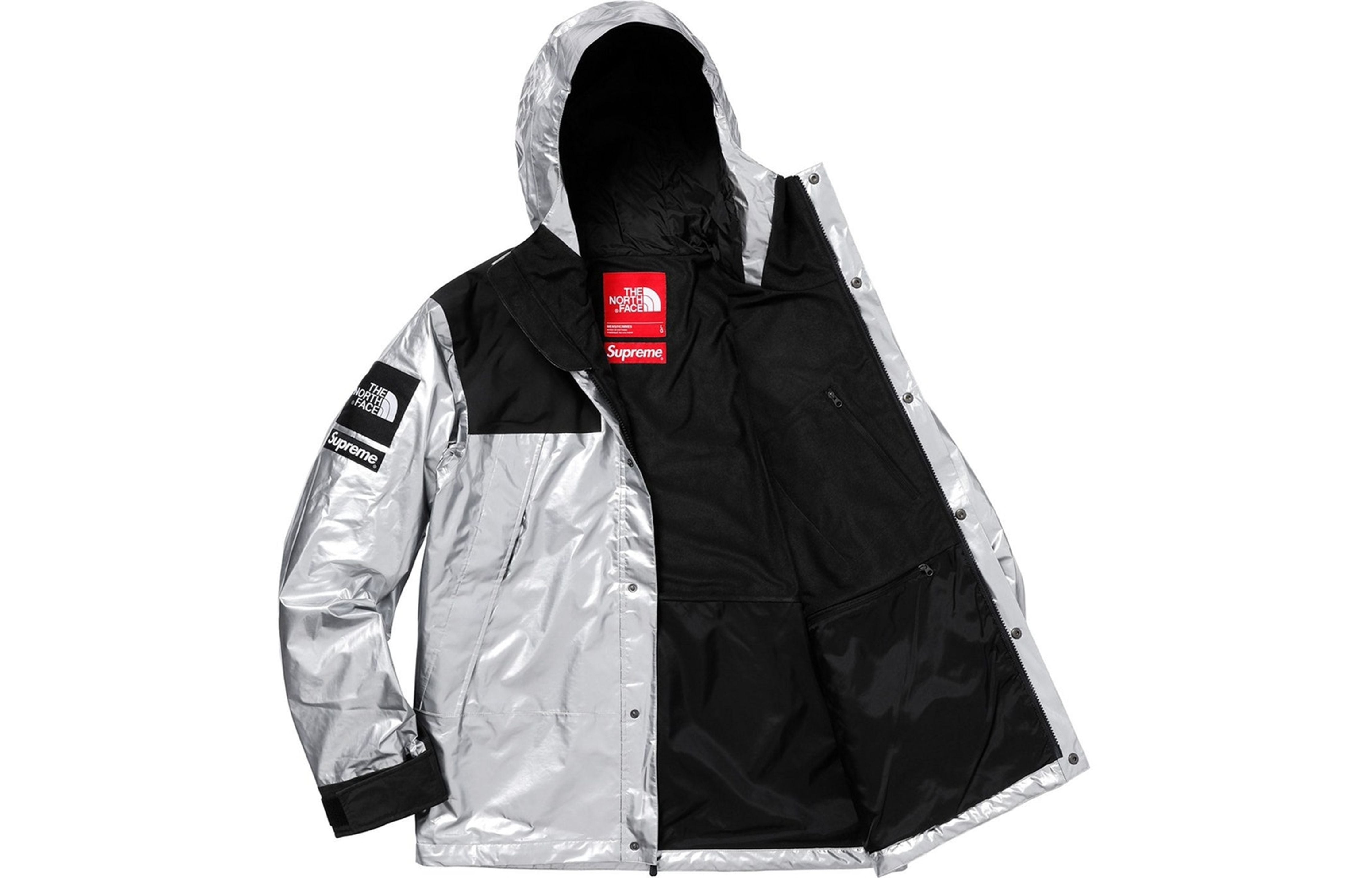 Supreme x The North Face SS18 Metallic Interchange Jacket Unisex Silver SUP-SS18-602 - 3