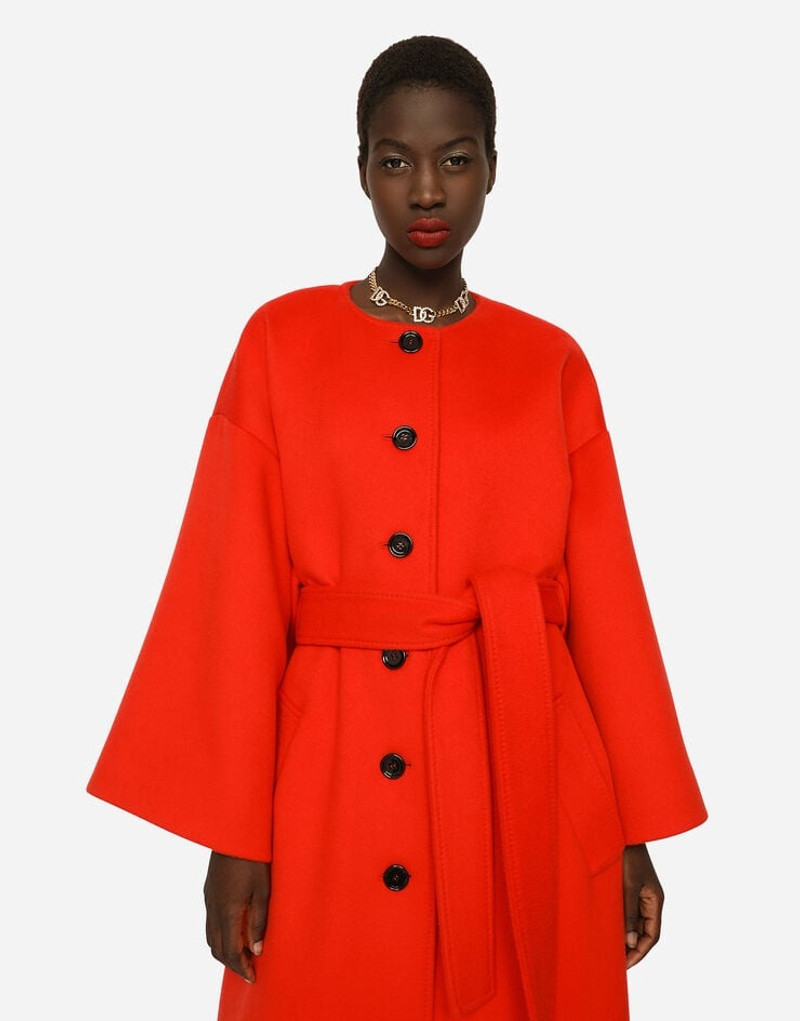 Dolce & Gabbana Belted baize coat outlook