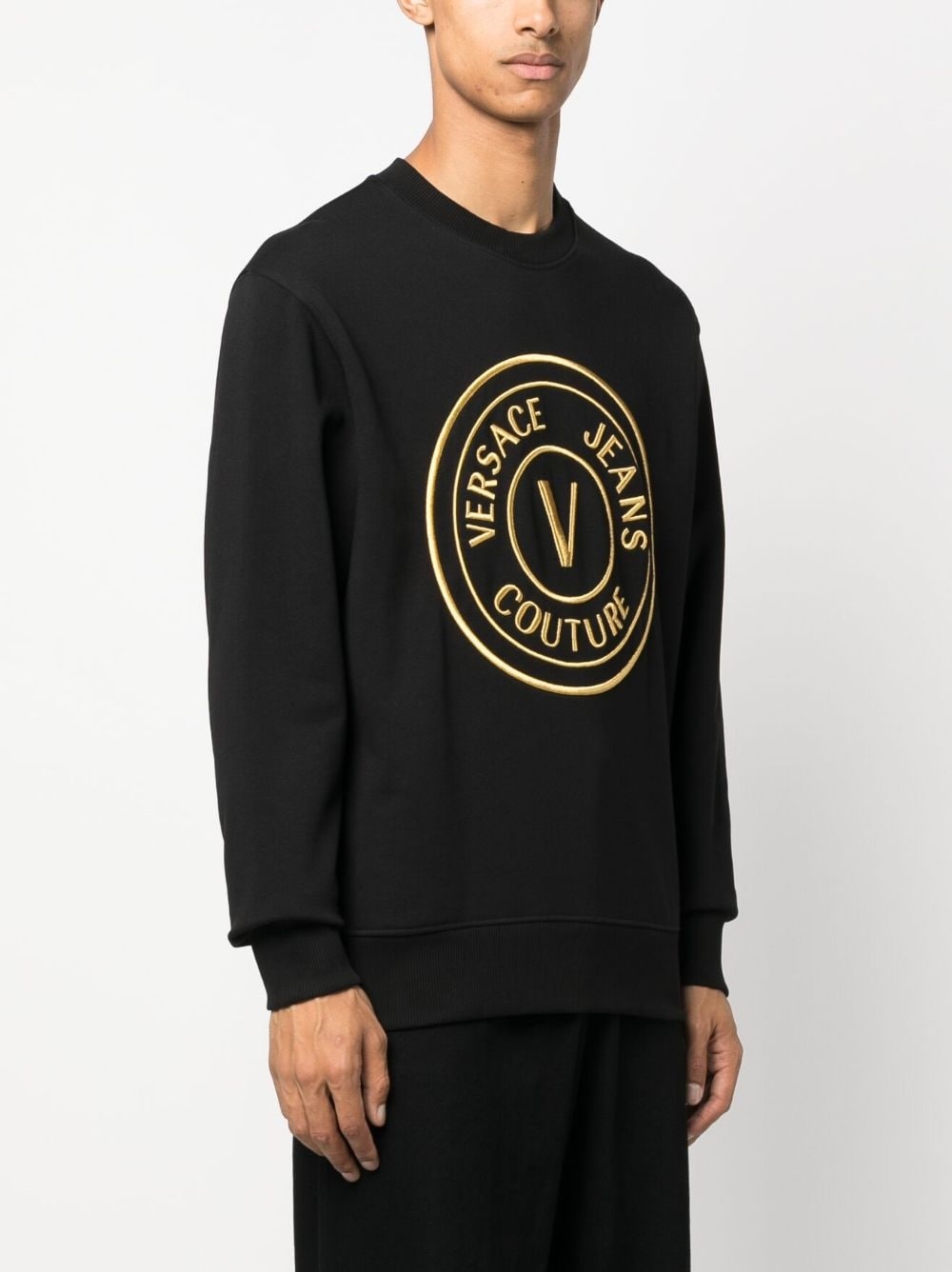 embroidered-logo cotton sweatshirt - 3