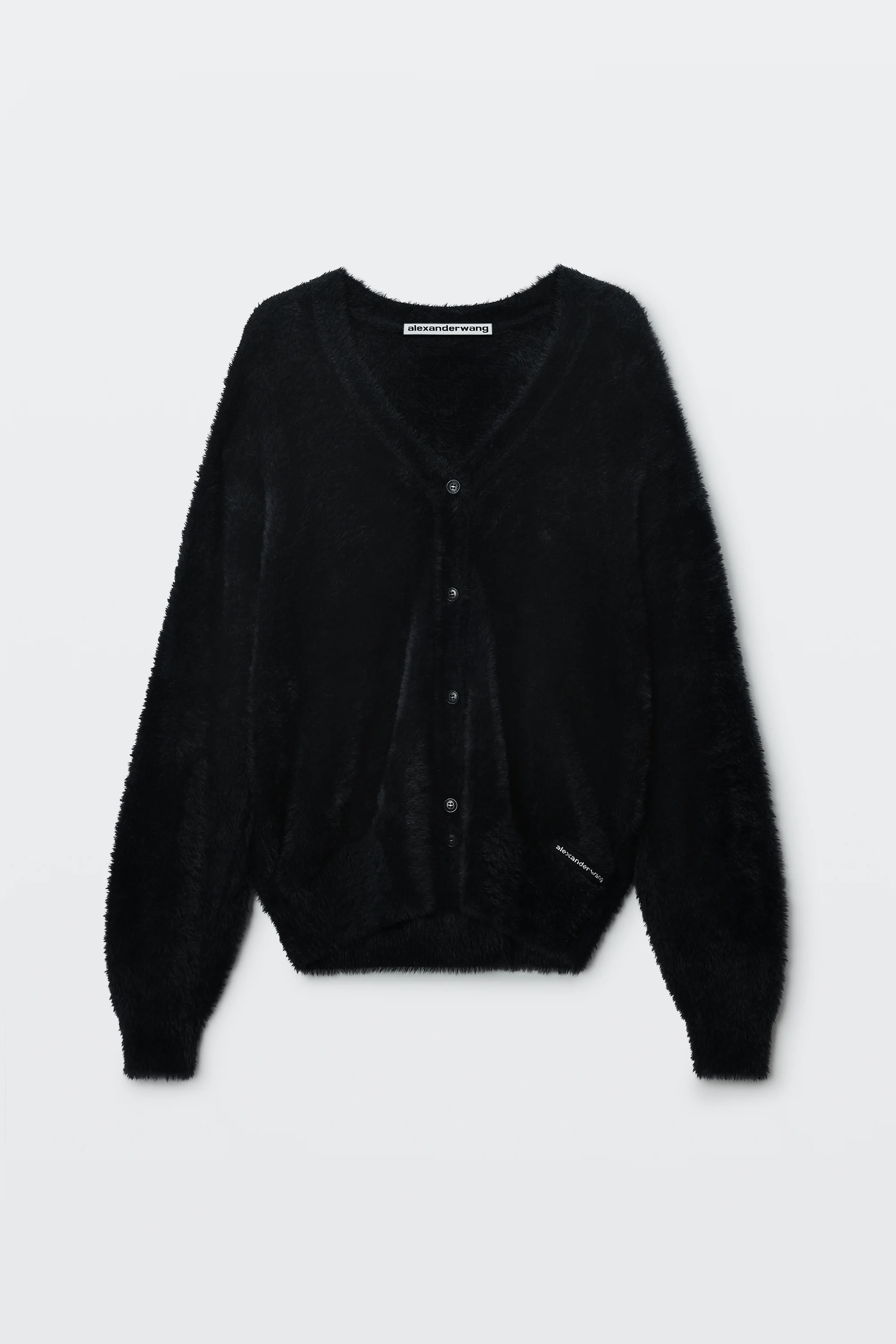 TEXTURED CHENILLE V-NECK CARDIGAN - 1
