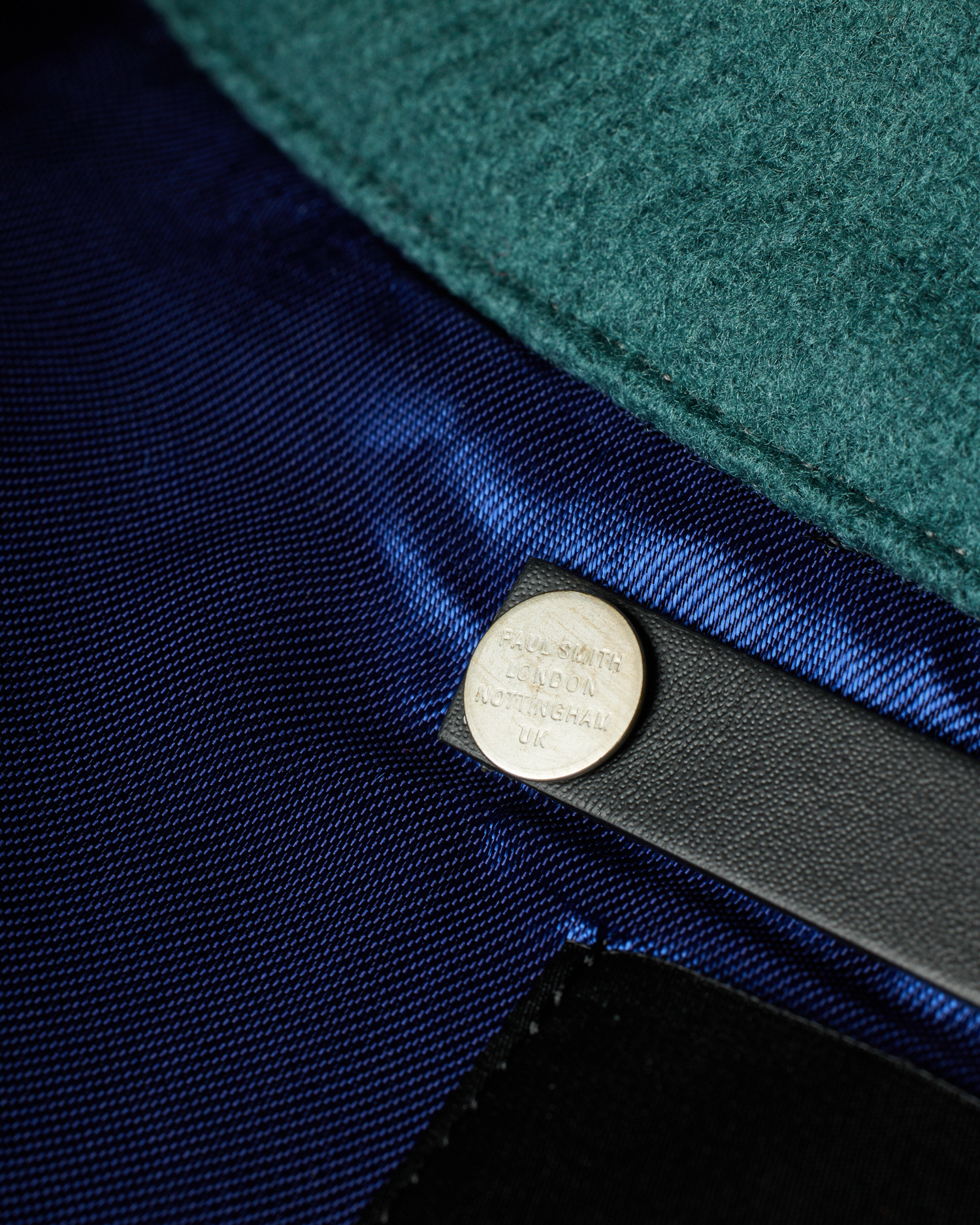 Teal Jacquard Check Wool Zip Jacket - 5